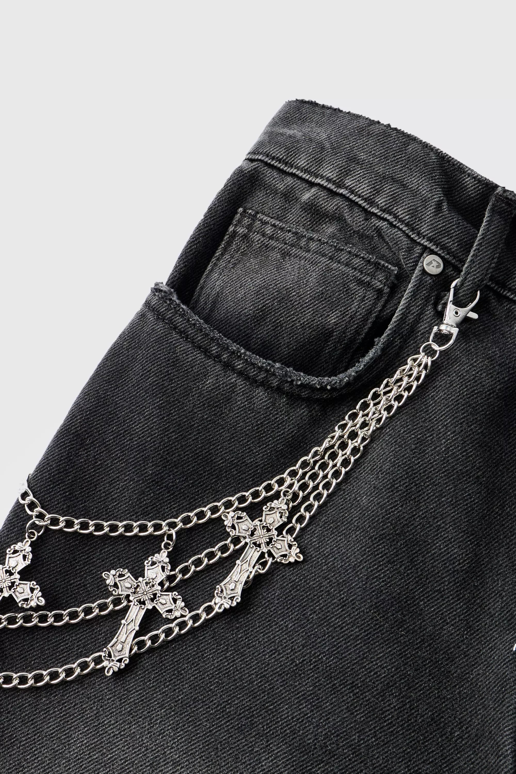 Catena Per Jeans A Croce Multipla, Silver immagine alternativa