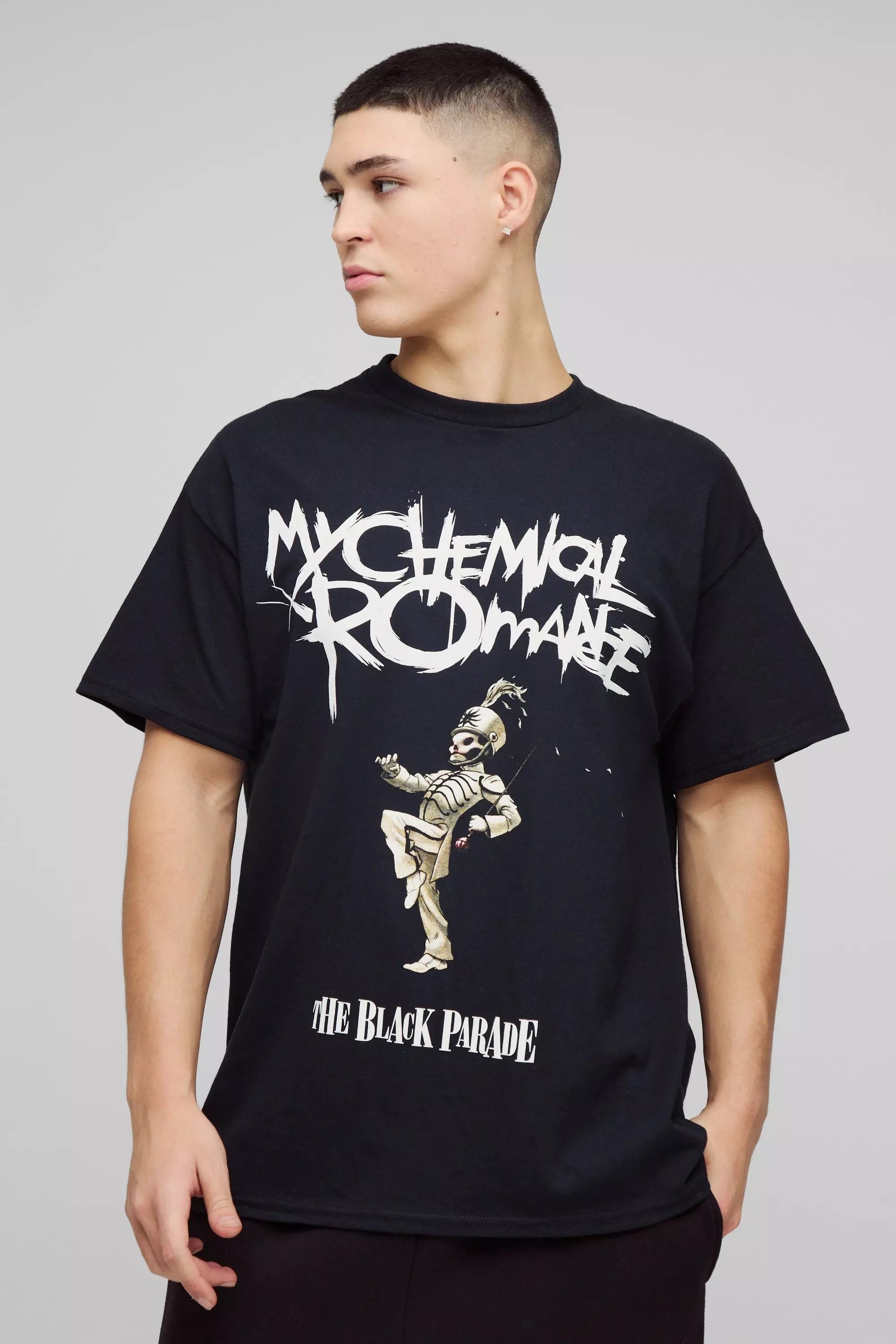 Black Oversized My Chemical Romance License Band T-Shirt