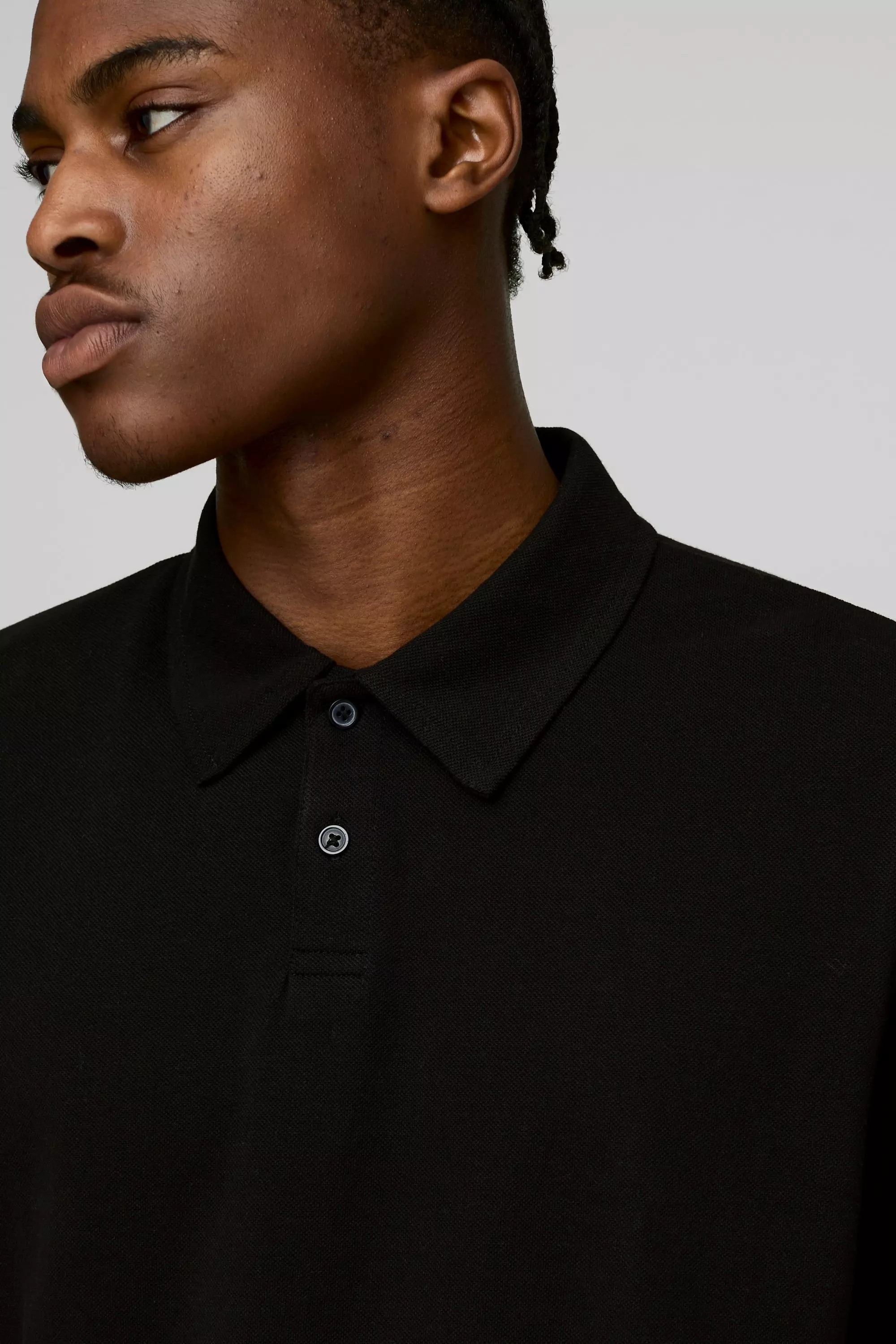 Polo Basic in piqué, Black immagine alternativa