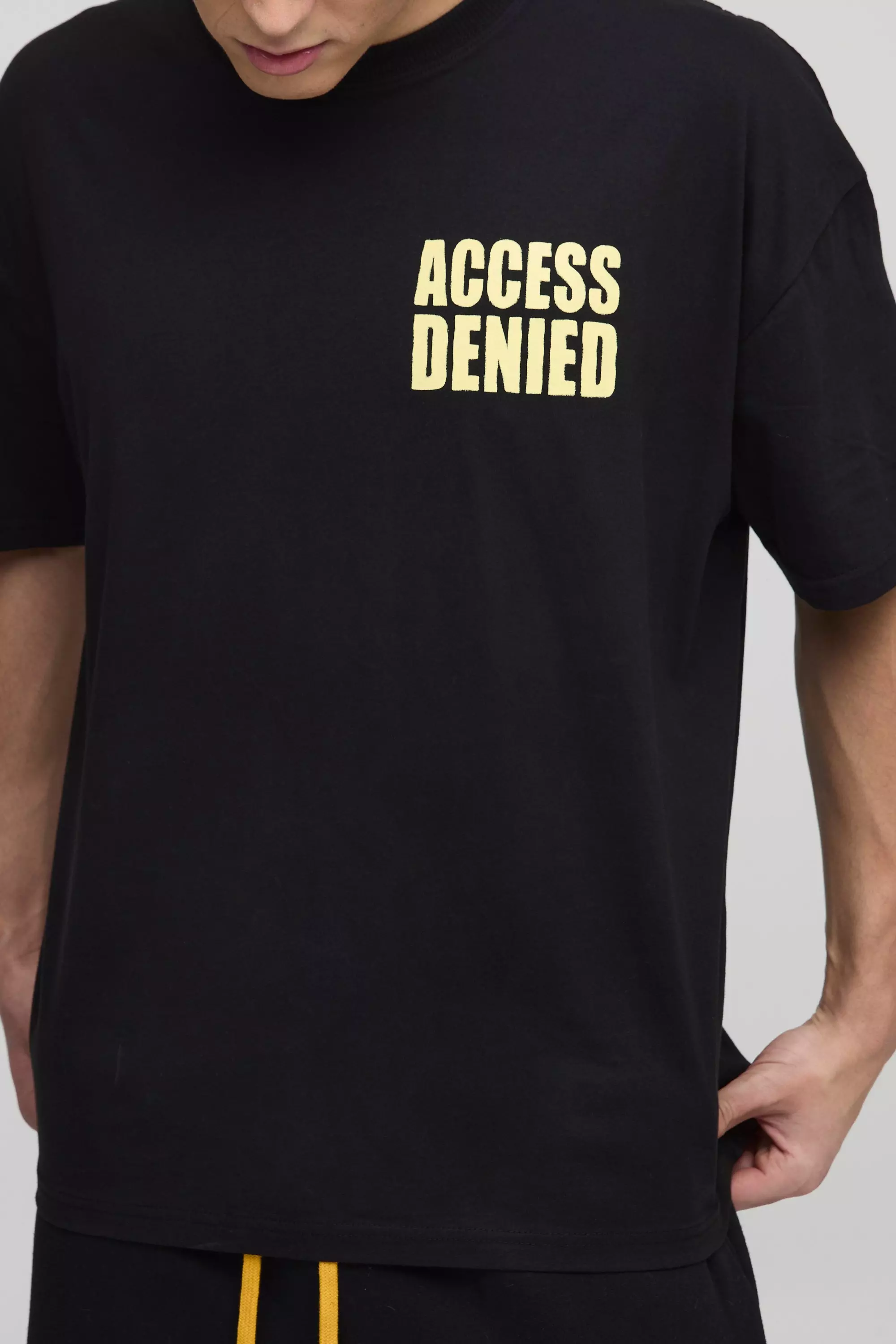 T-shirt oversize à slogan Access Denied, Black autre image