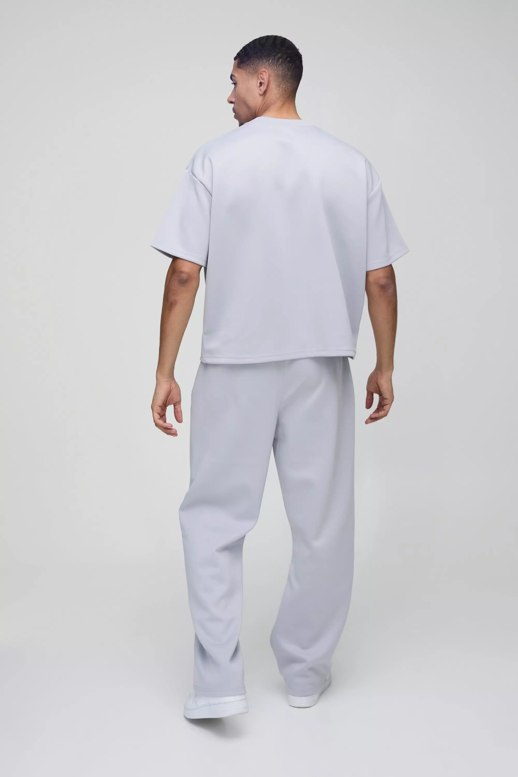 Ensemble oversize avec t-shirt et jogging, Grey autre image