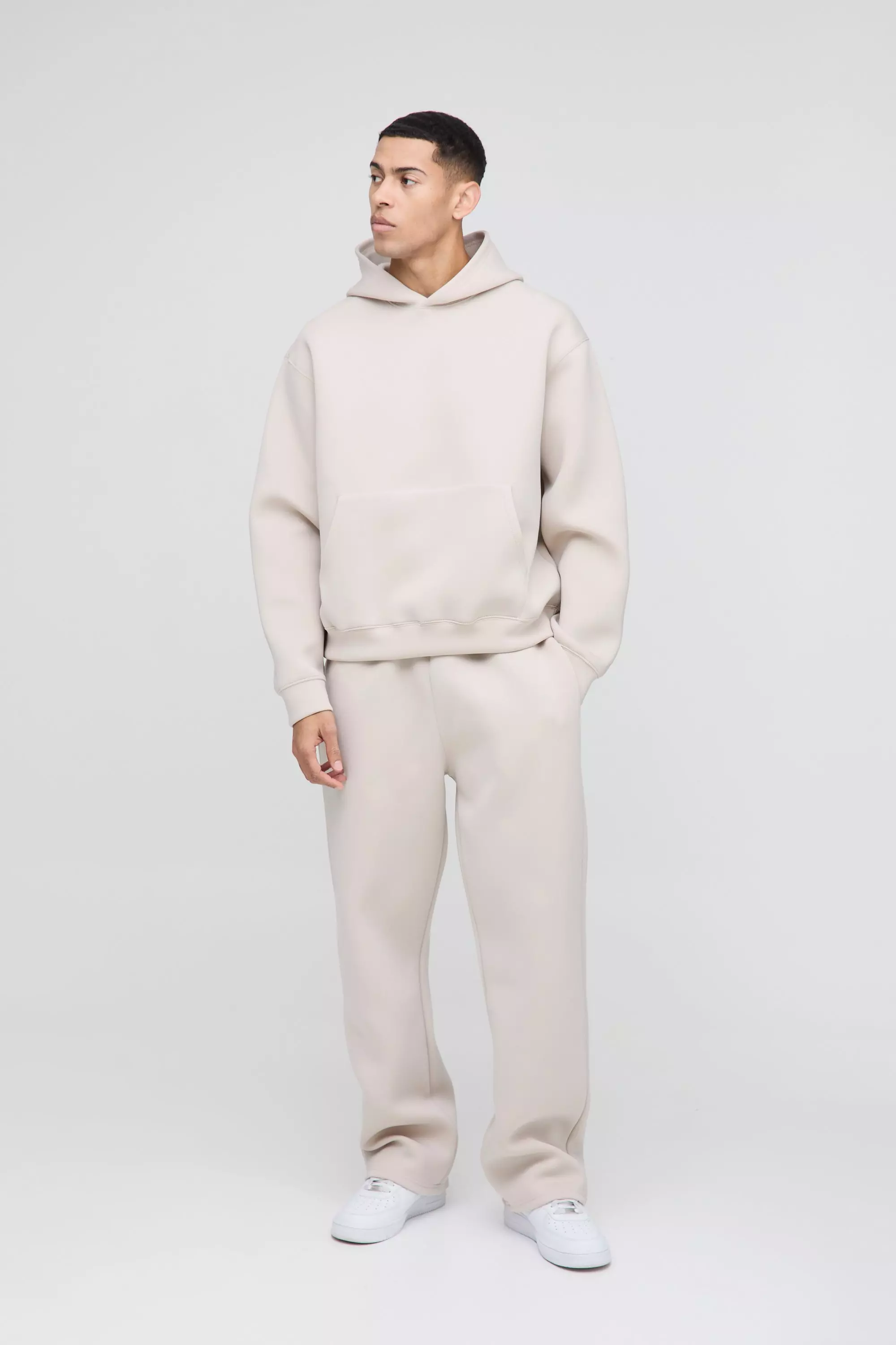 Stone Oversized Boxy Scuba Trainingspak Met Capuchon alternatieve afbeelding