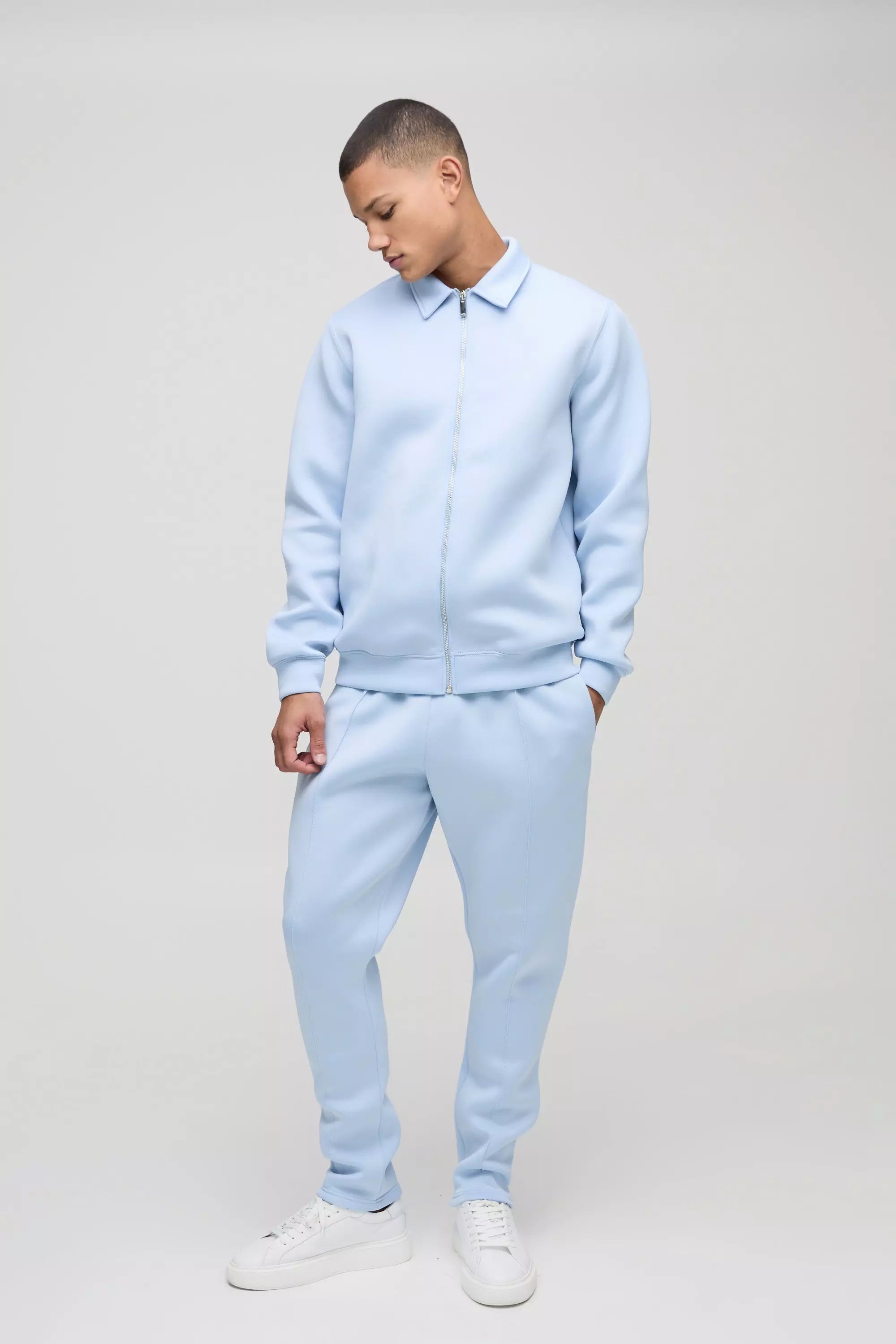 Ensemble avec veste Harrington et jogging, Light blue autre image