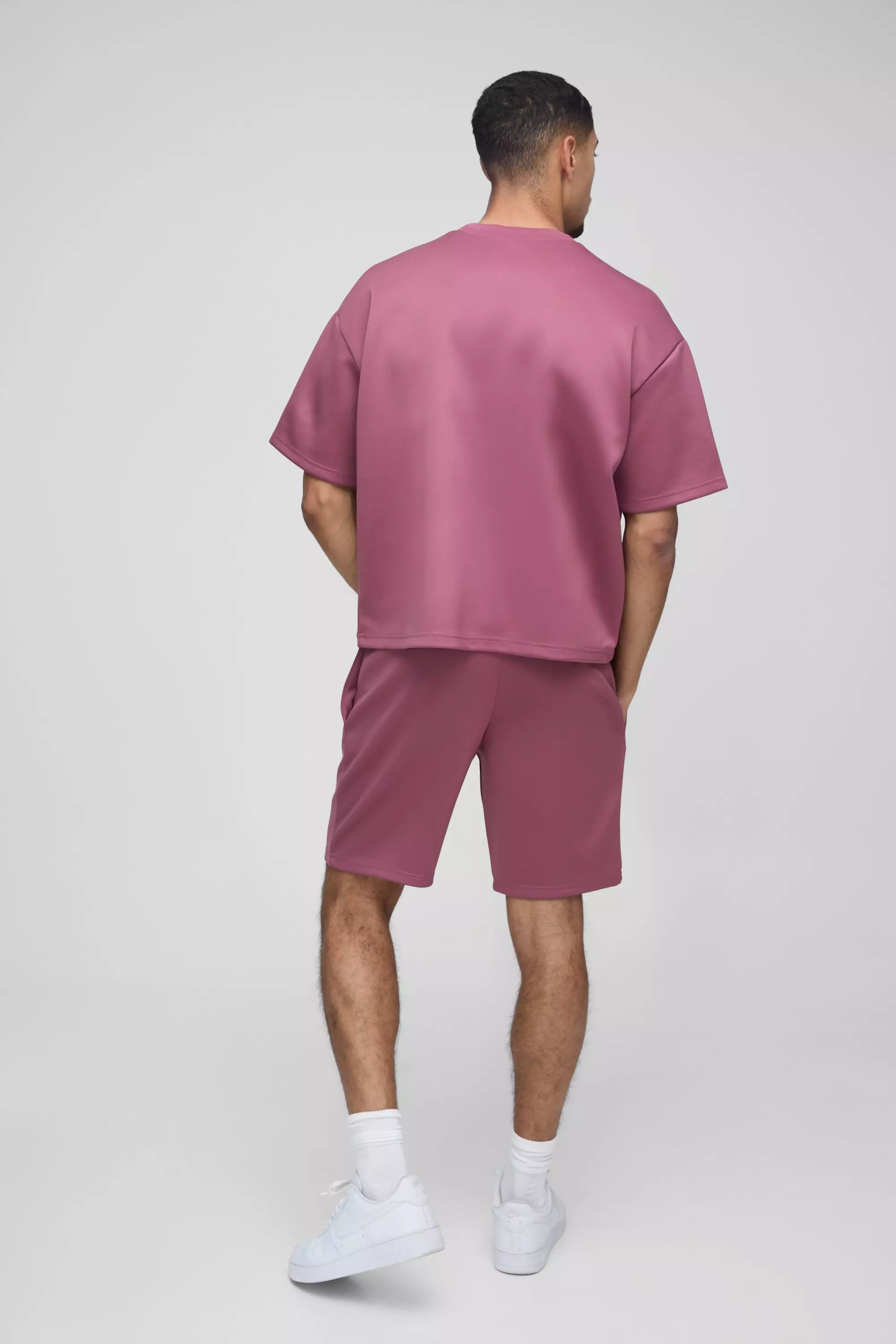 Kastiges Oversize Scuba T-Shirt & Shorts, Mauve alternatives Bild
