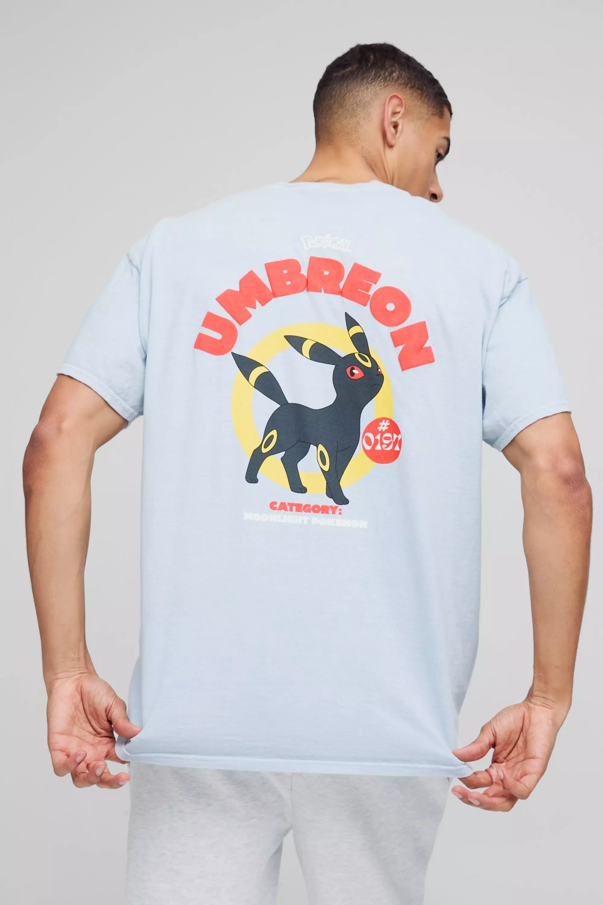 T-shirt oversize délavé à imprimé Pokémon, Grey autre image