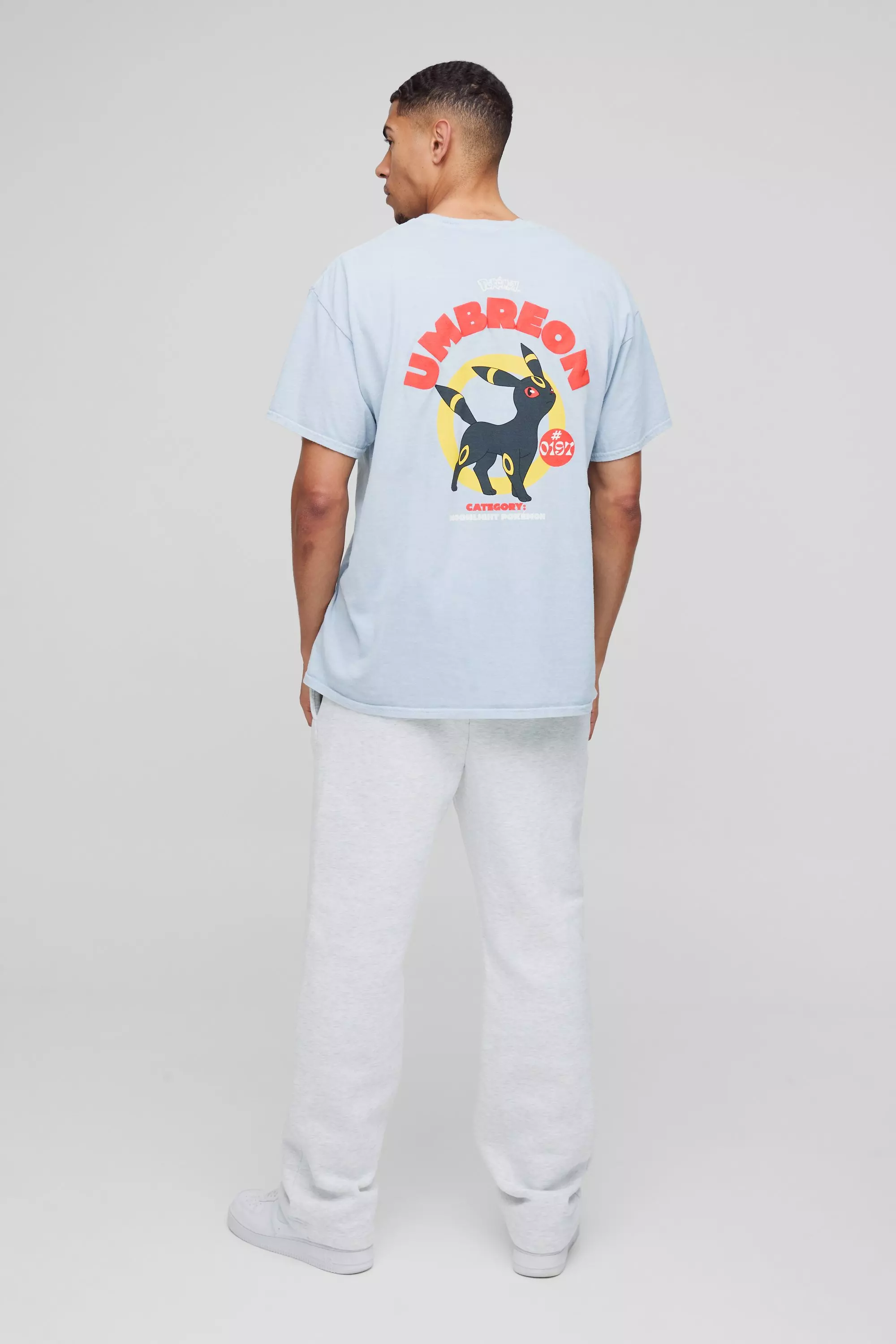 T-shirt oversize délavé à imprimé Pokémon, Grey autre image