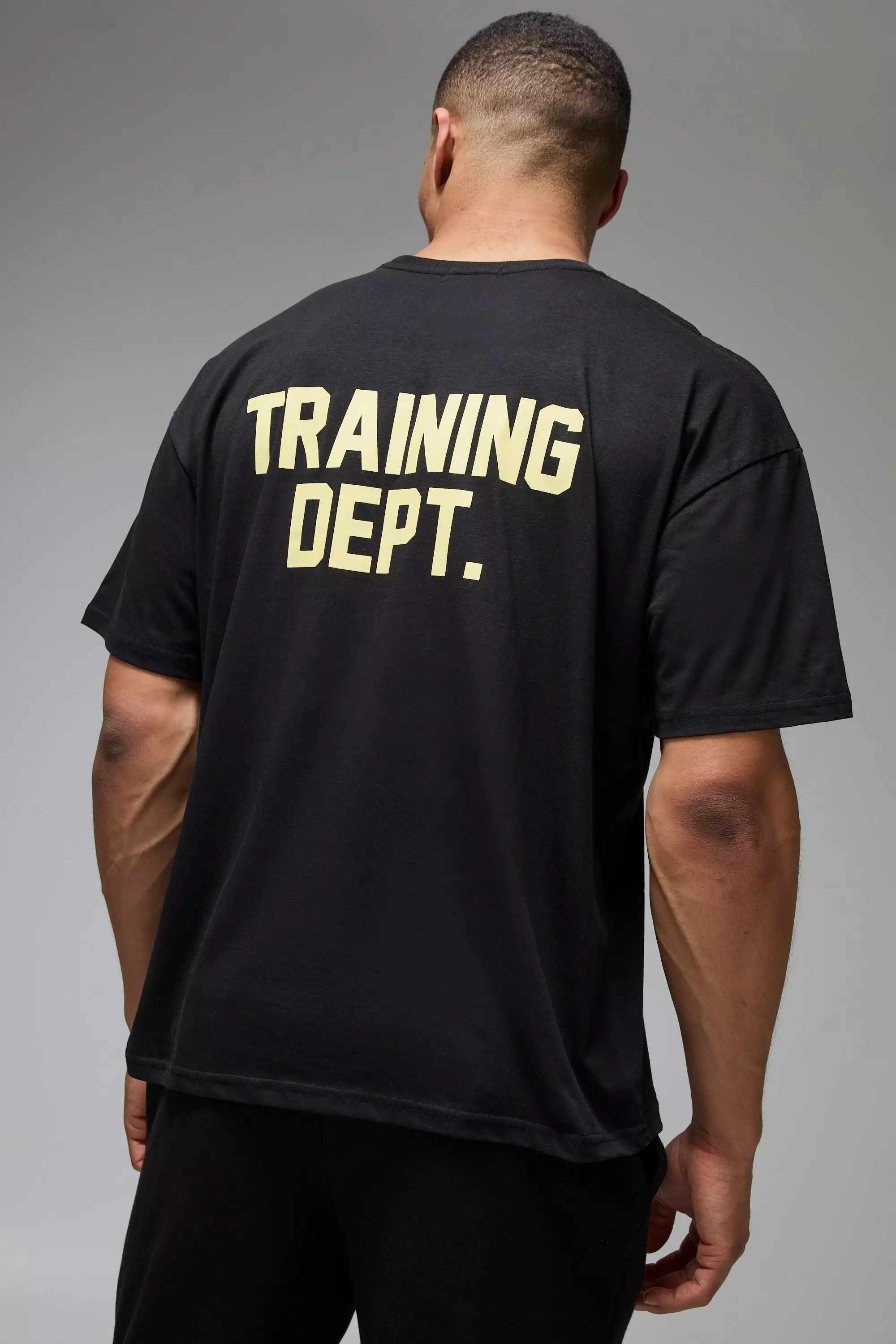 Black Man Active Training Dept Oversized T-shirt