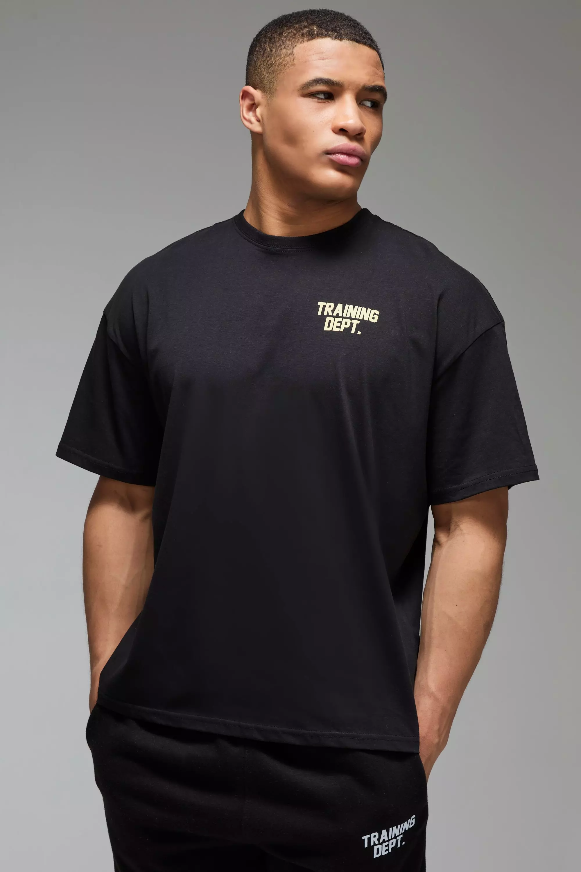 Man Active Training Dept Oversize T-Shirt, Black alternatives Bild