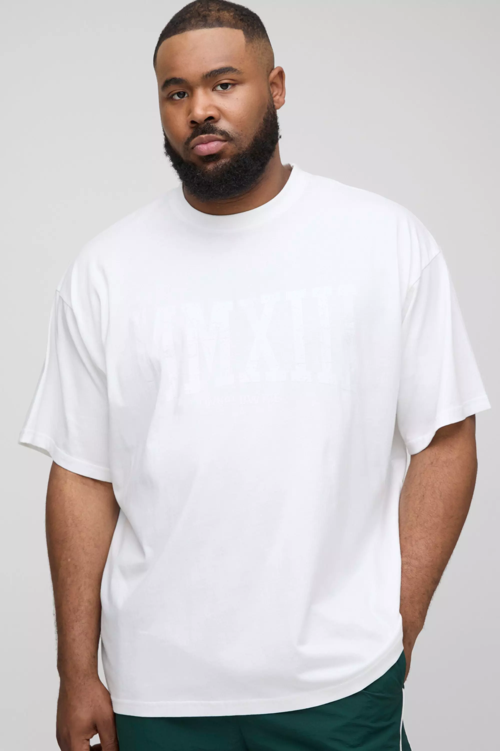 Grande taille - T-shirt oversize imprimé, White autre image