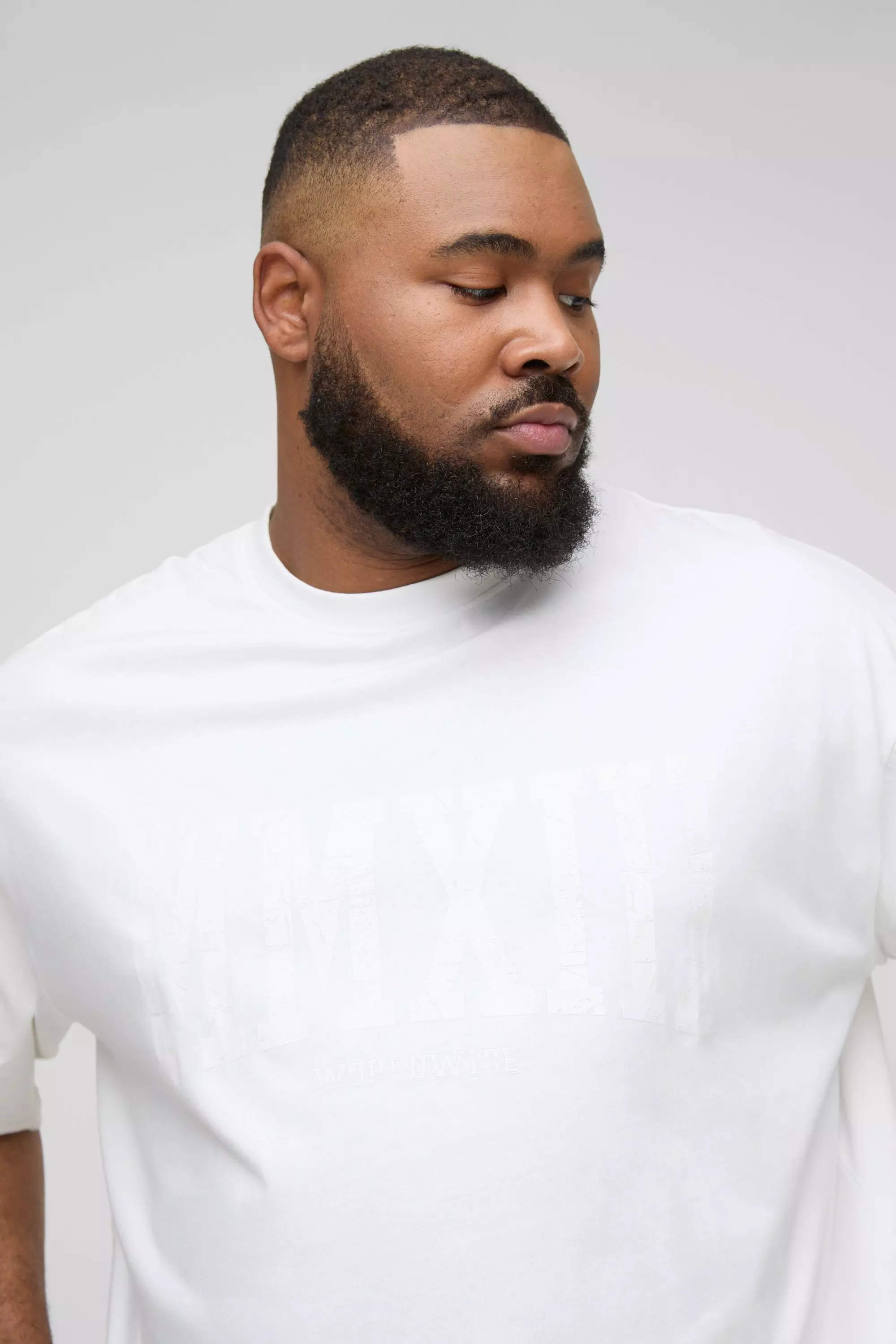 Grande taille - T-shirt oversize imprimé, White autre image
