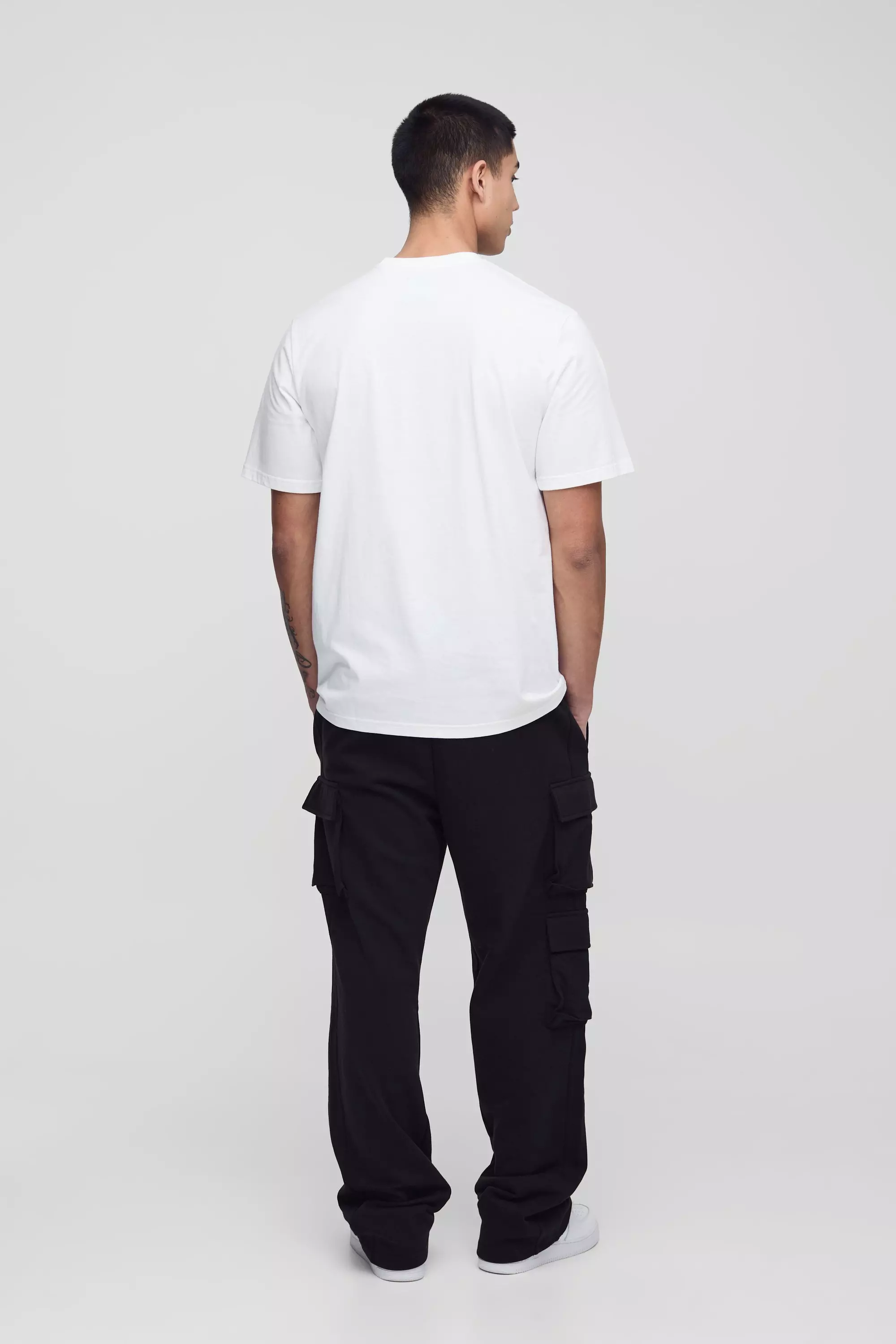 White Tall Diamond Embroidered T-Shirt alternative image