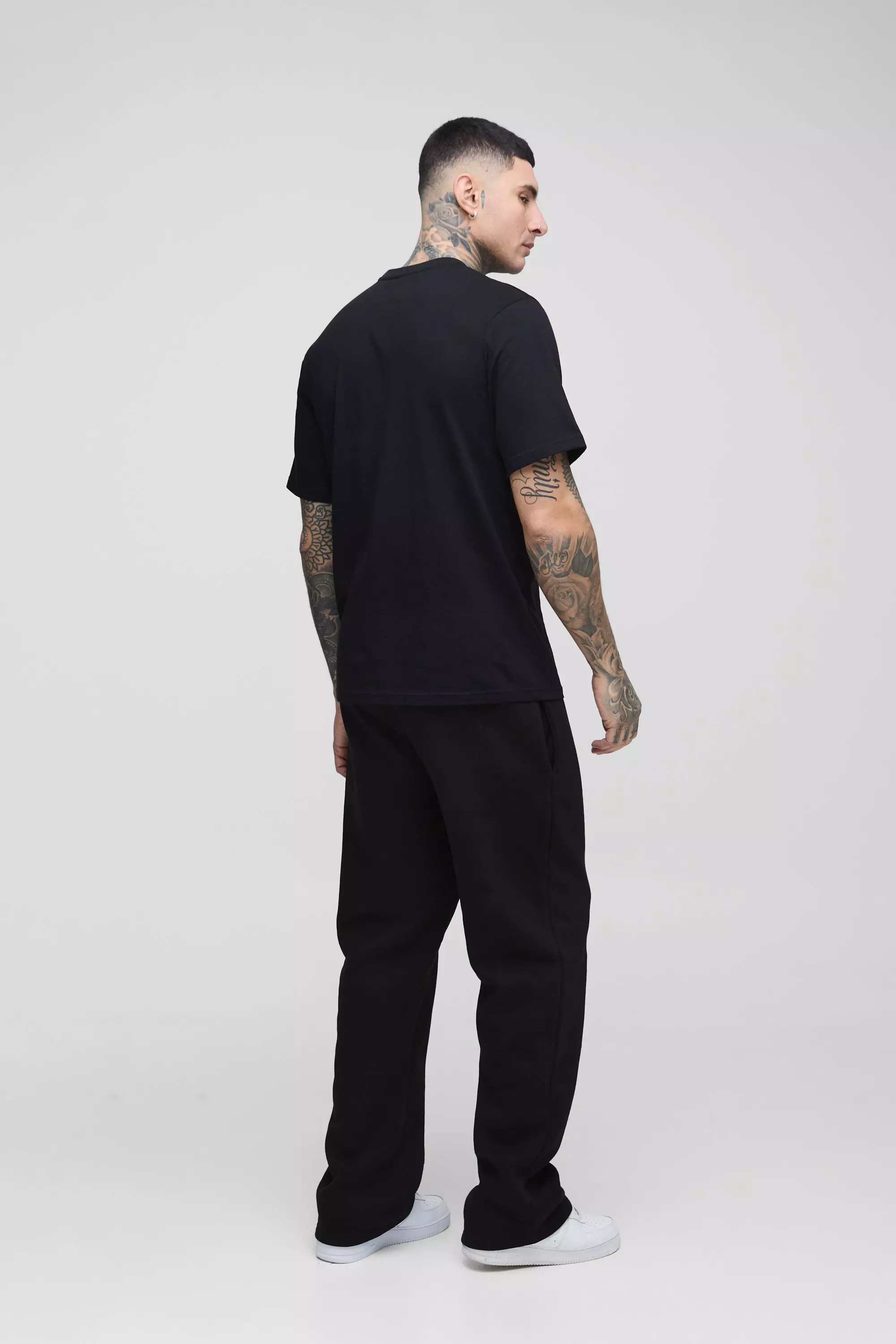 Black Tall Heart Ribcage Embroidered T-Shirt alternative image