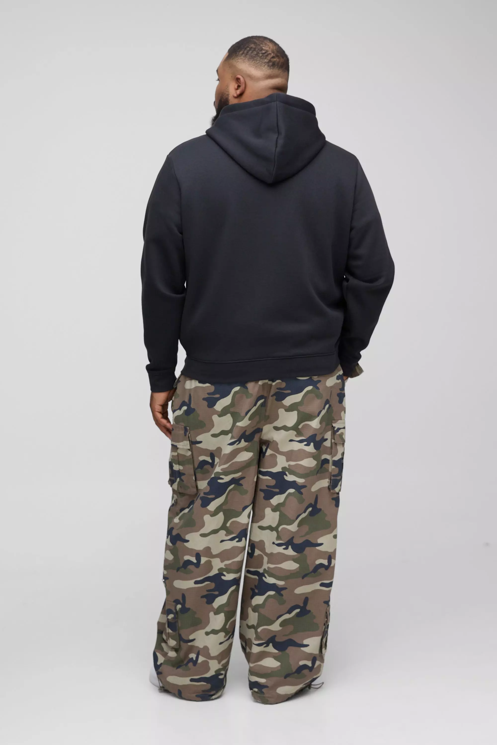 Black Plus MMXXIII Crackle Print Zip Through Hoodie alternative image