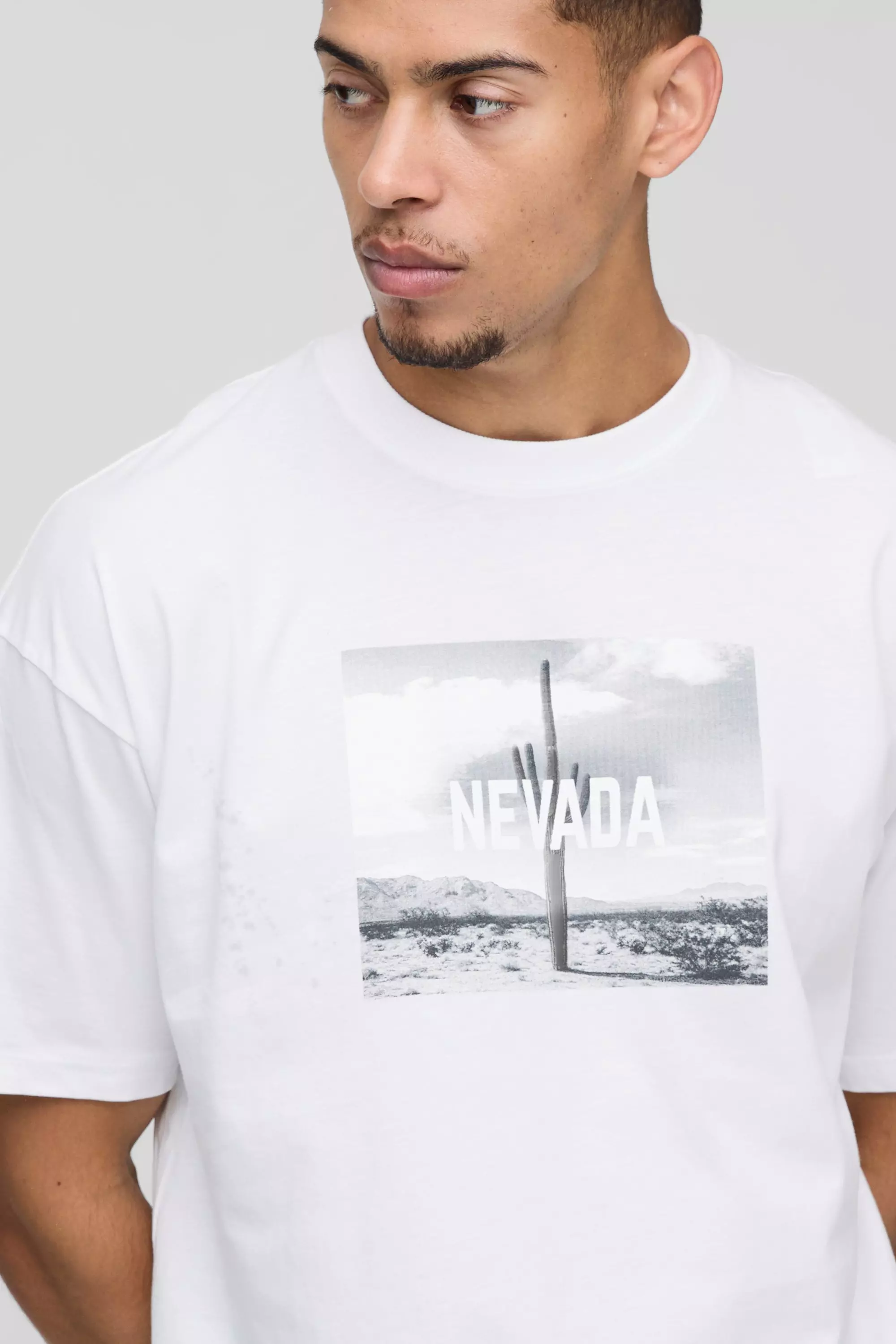 Oversize T-Shirt mit Nevada Dreams Print, White alternatives Bild
