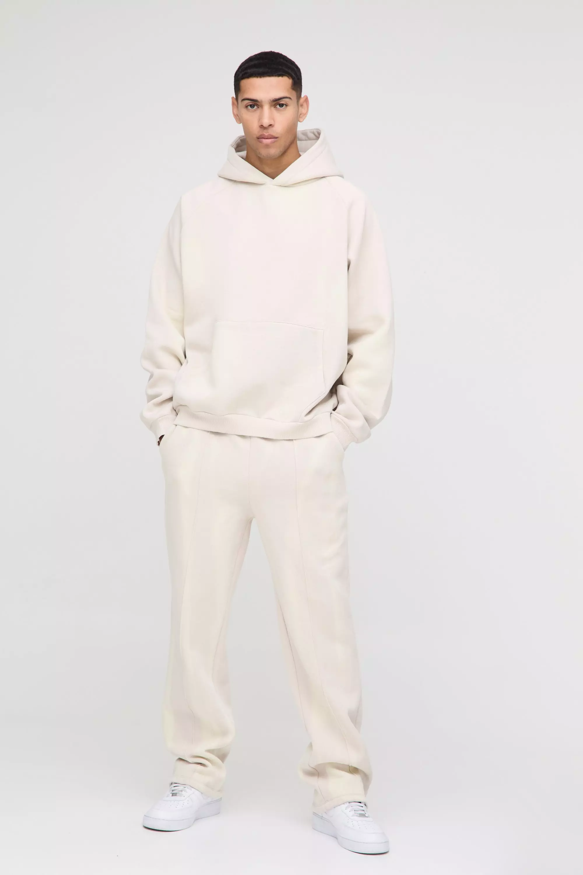 Stone Oversized Raglan Spray Wash Hooded Tracksuit alternative image