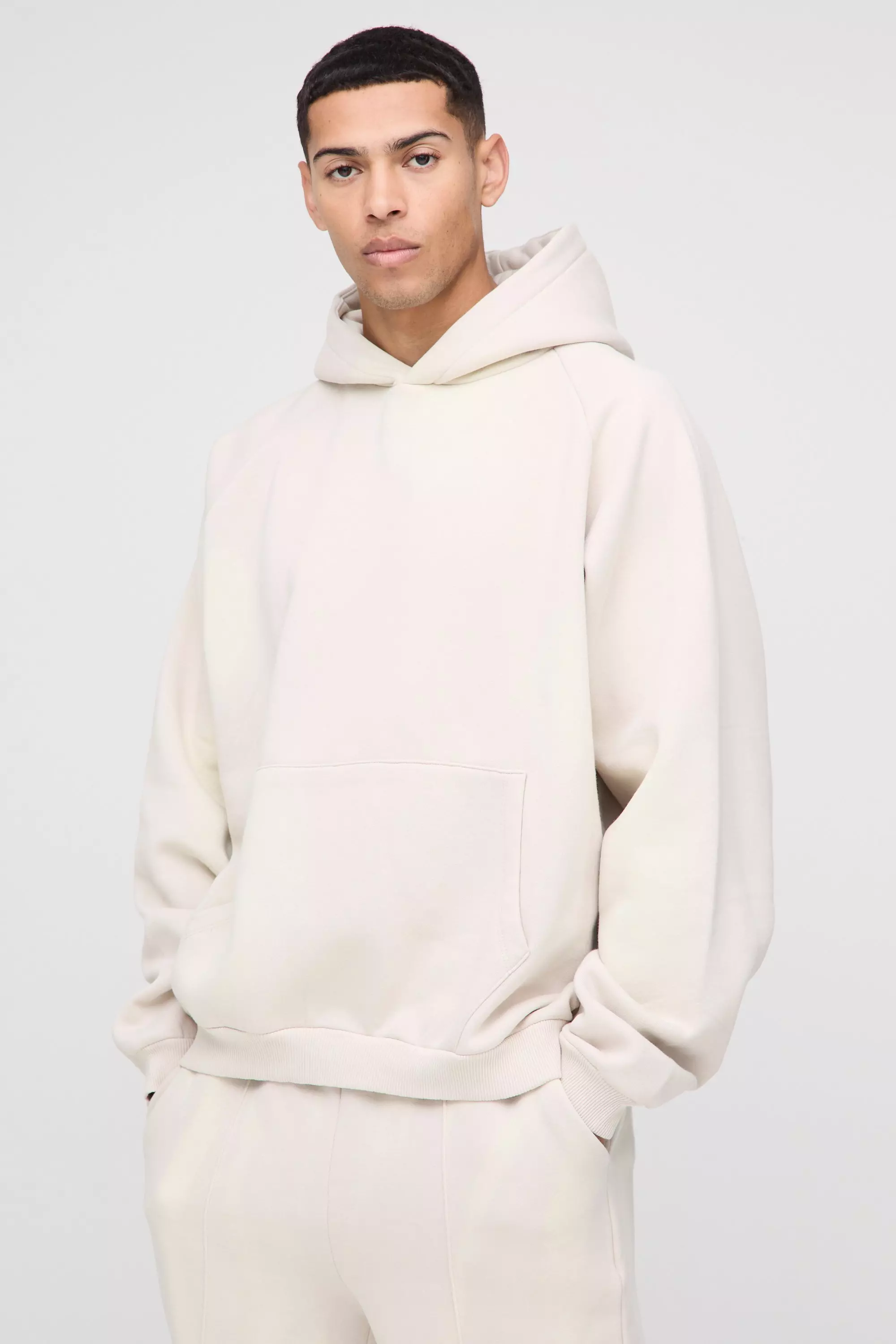 Stone Oversized Raglan Spray Wash Hooded Tracksuit alternative image