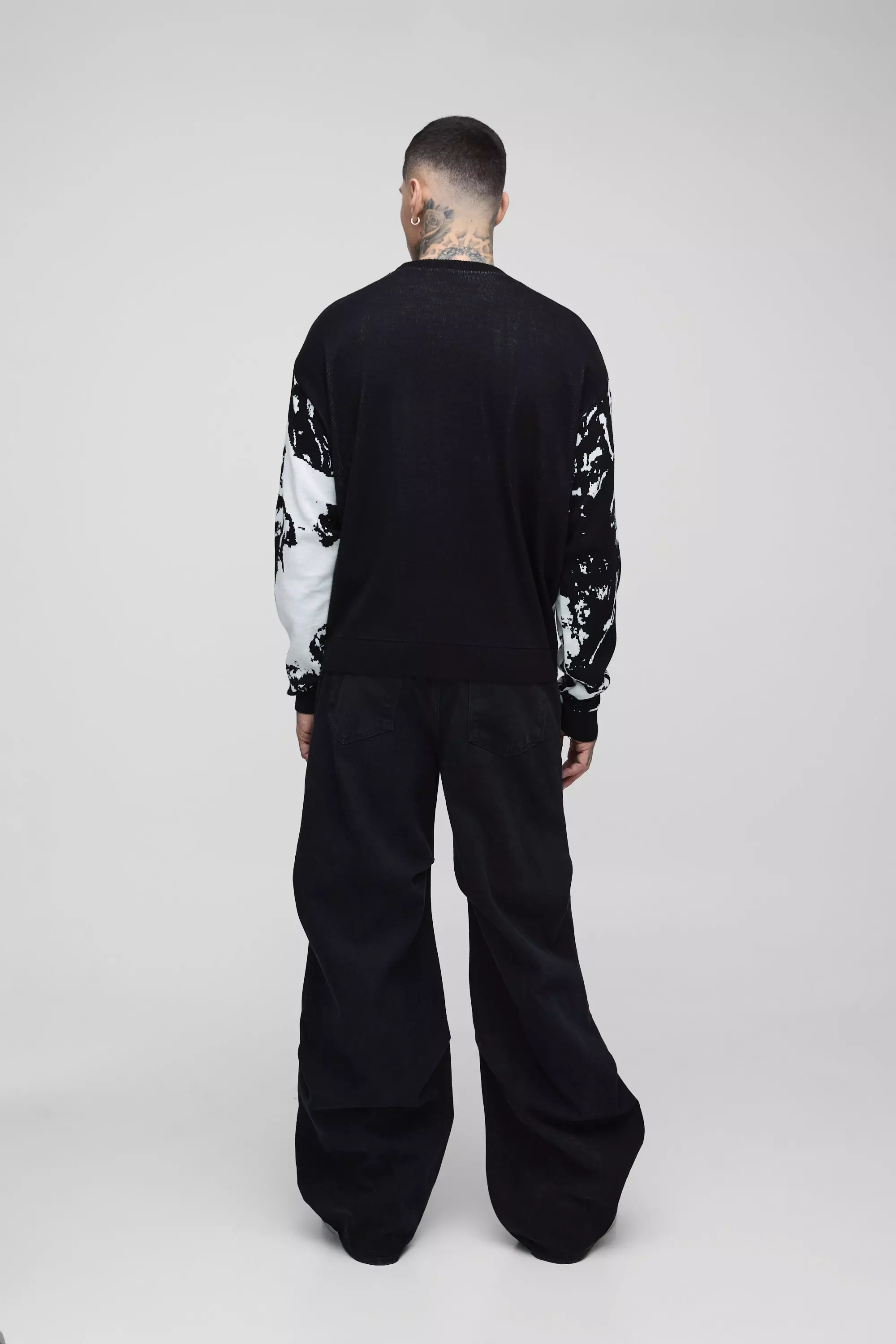 Tall - Pull oversize en maille, Black autre image
