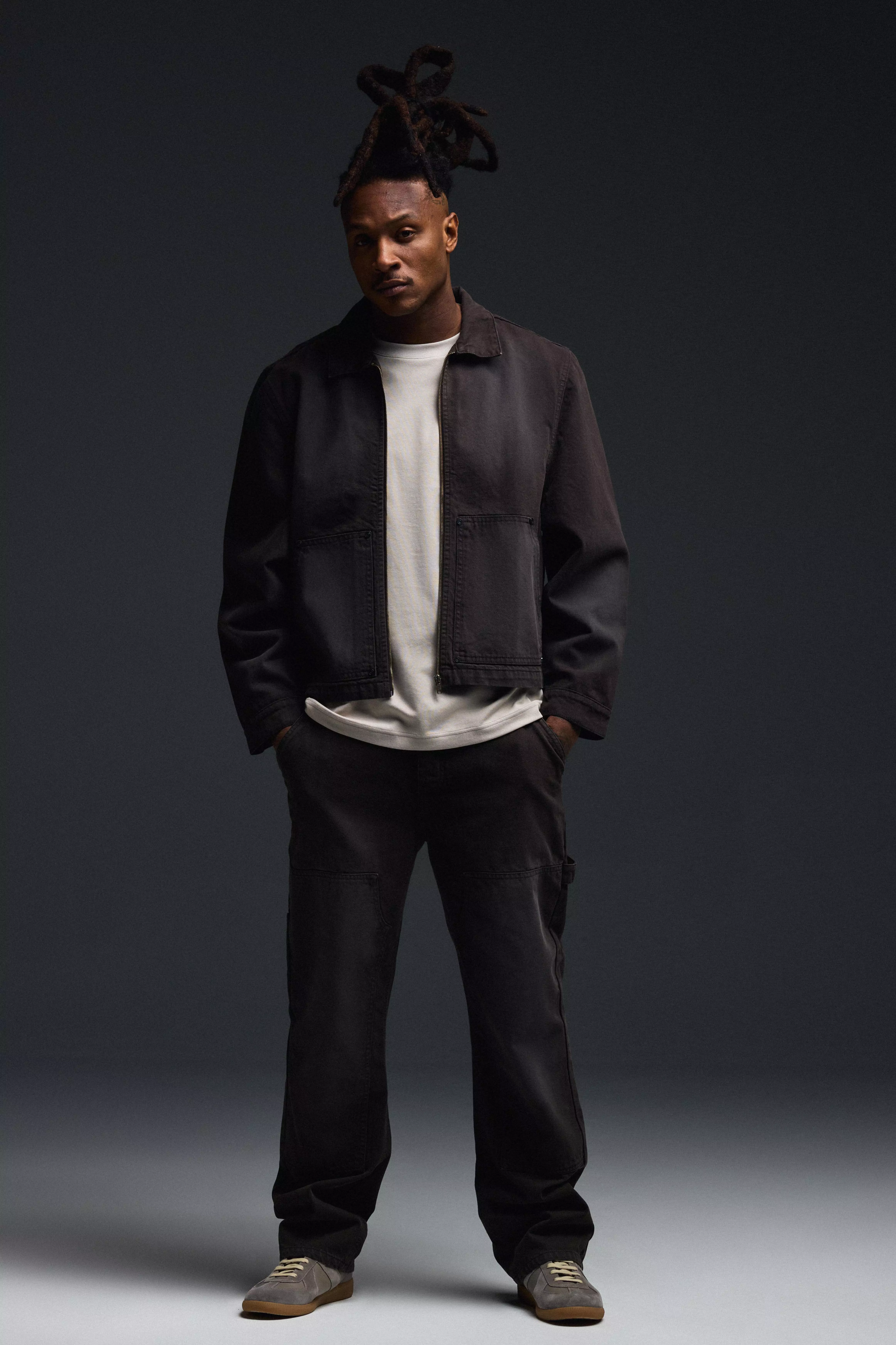 Brown Straight Leg Washed Carpenter Jeans alternative image