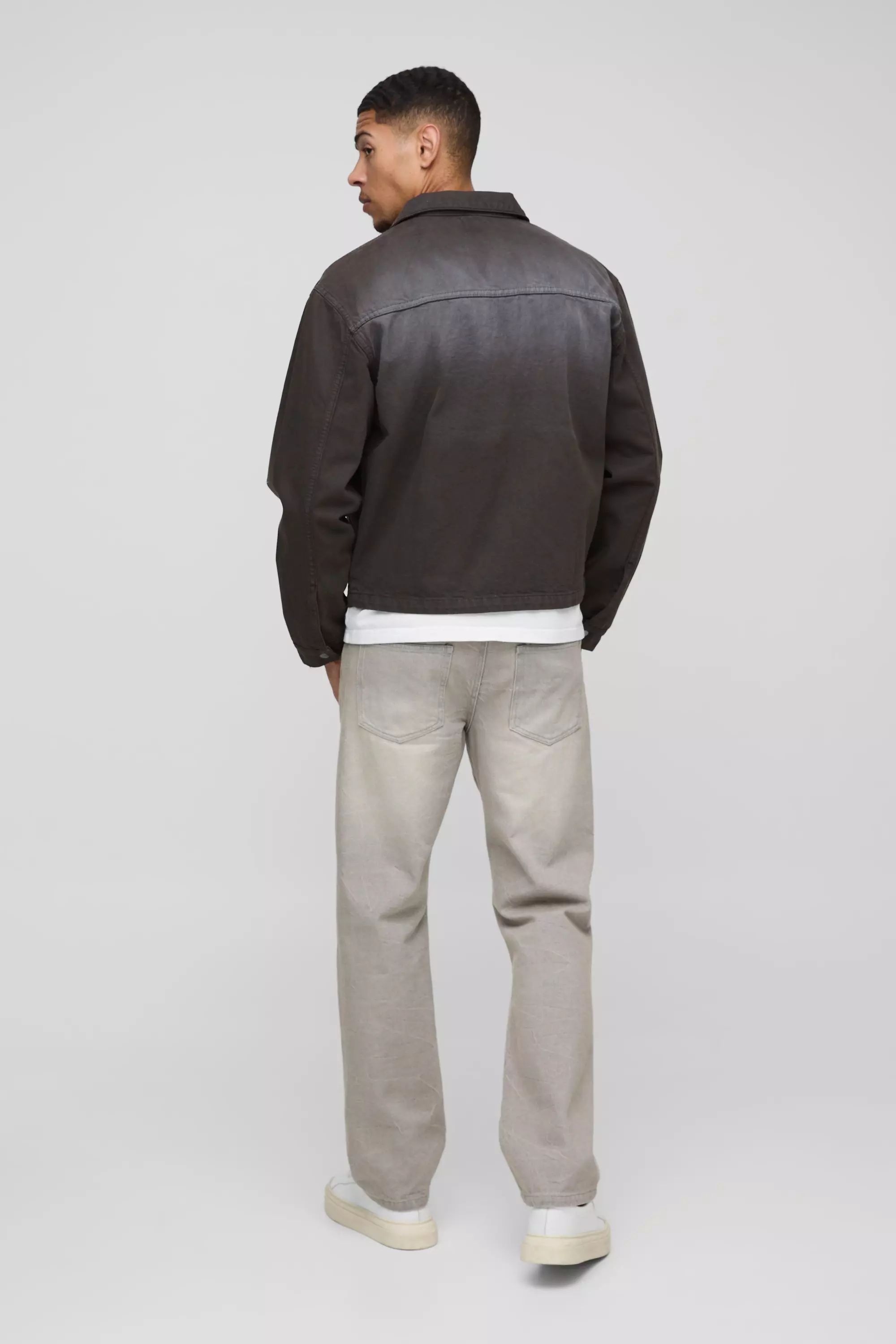 Veste Harrington charpentière délavée, Brown autre image