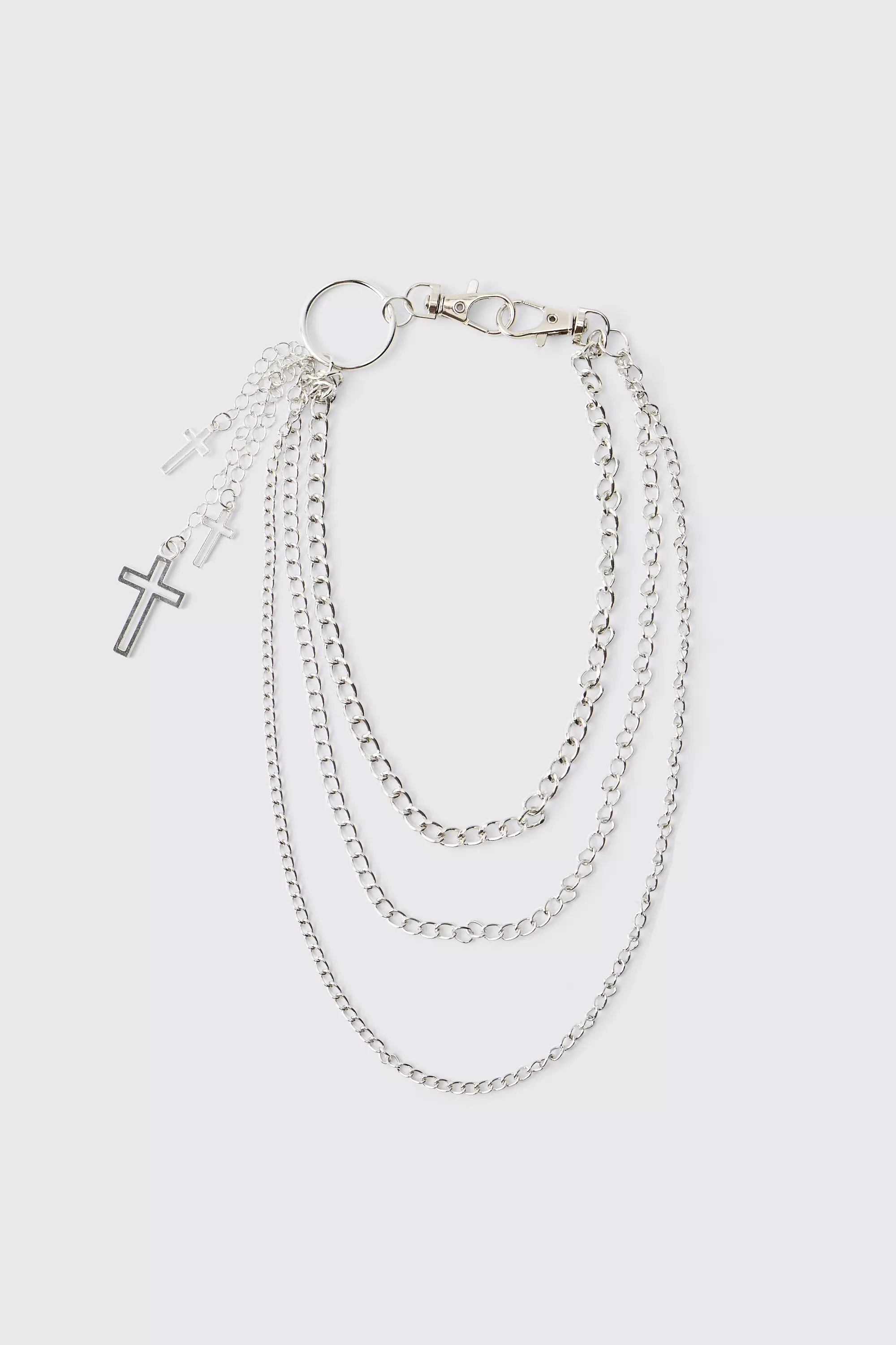 Catena A Più Fili Con Croce, Silver immagine alternativa