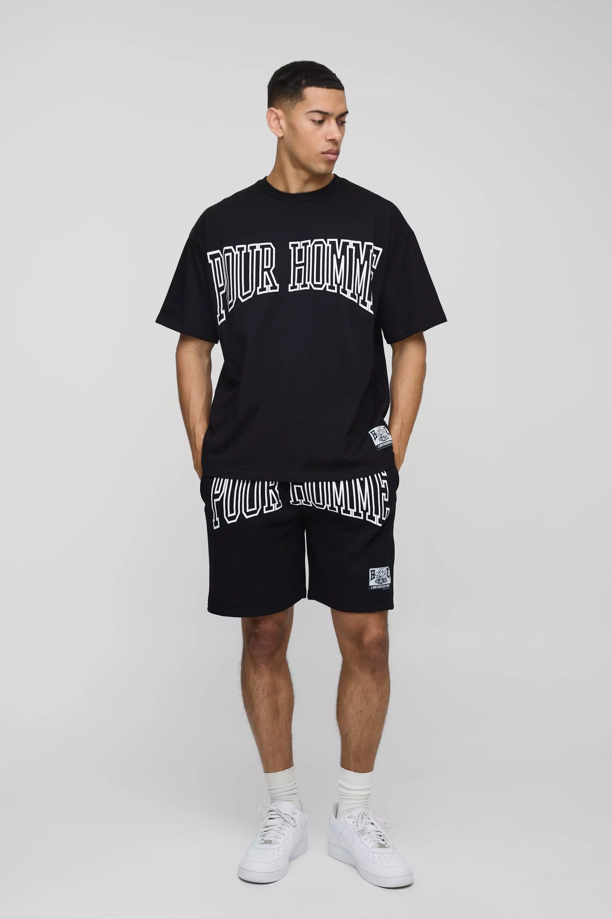 【boohoo】HOMME Tシャツ＆ショーツセット Oversized Homme T-Shirt & Short Set | boohooMAN UK