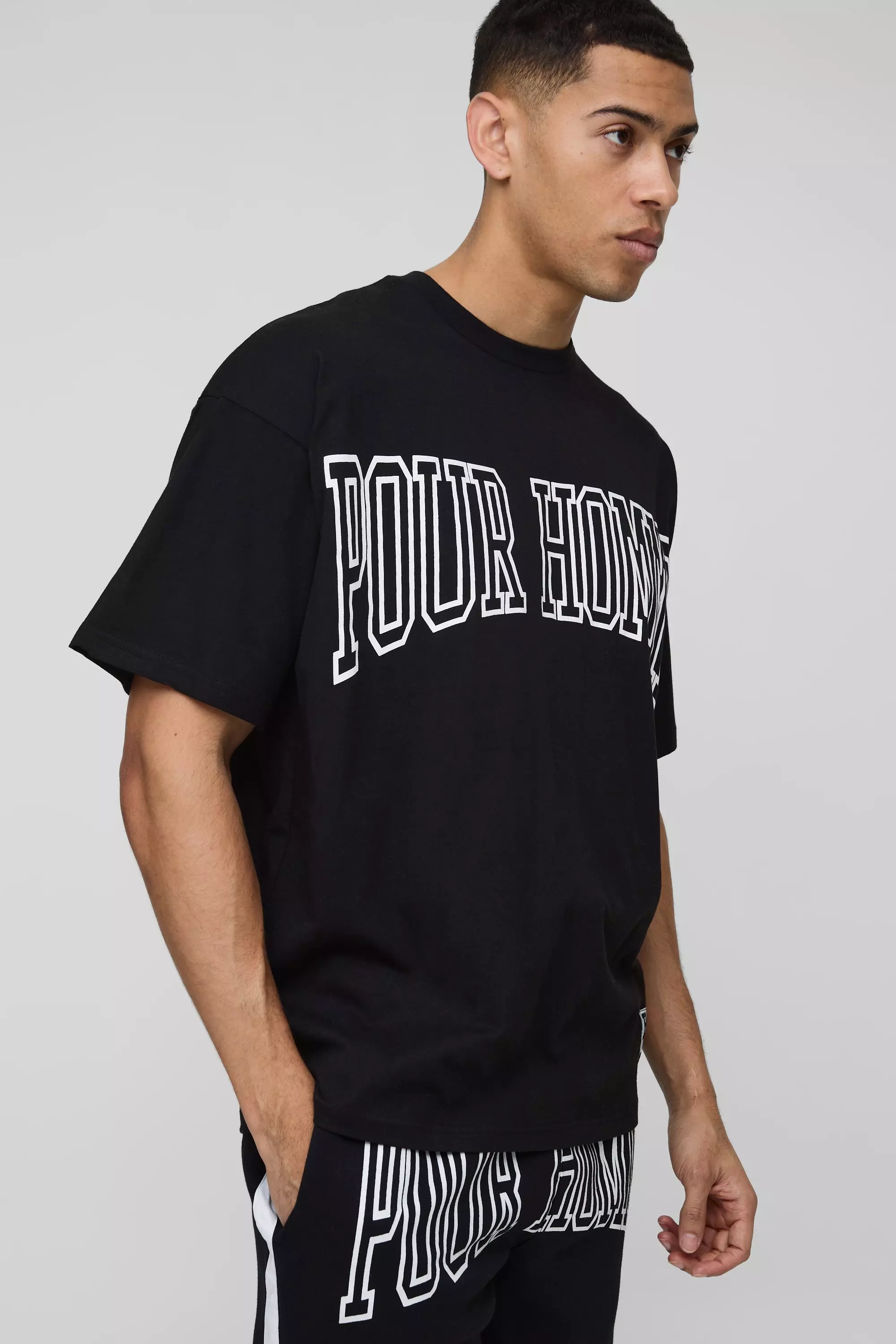 【boohoo】HOMME Tシャツ＆ショーツセット bmm88132_light pink_xl?w=537&