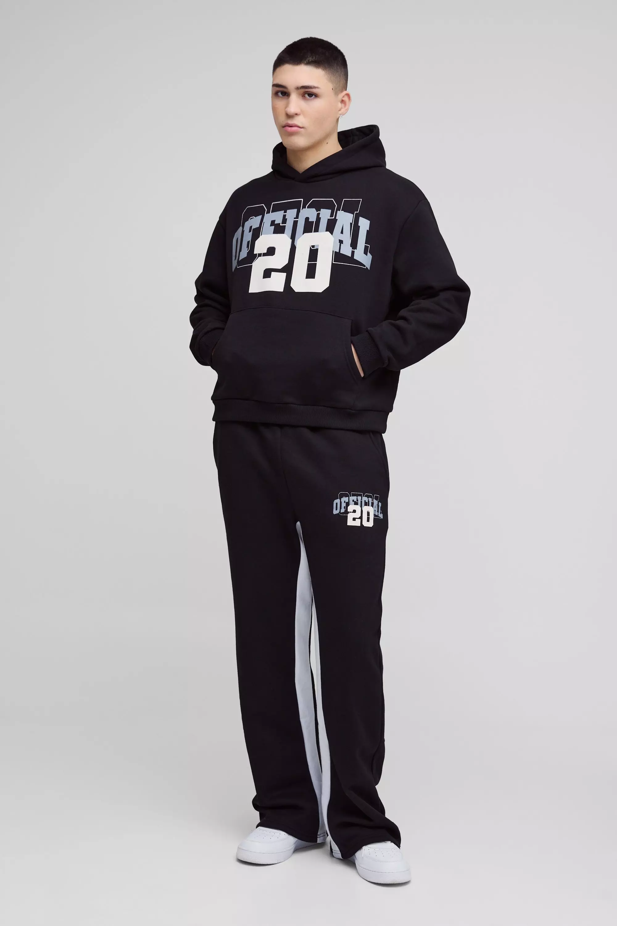 Survêtement oversize universitaire - Official, Black autre image