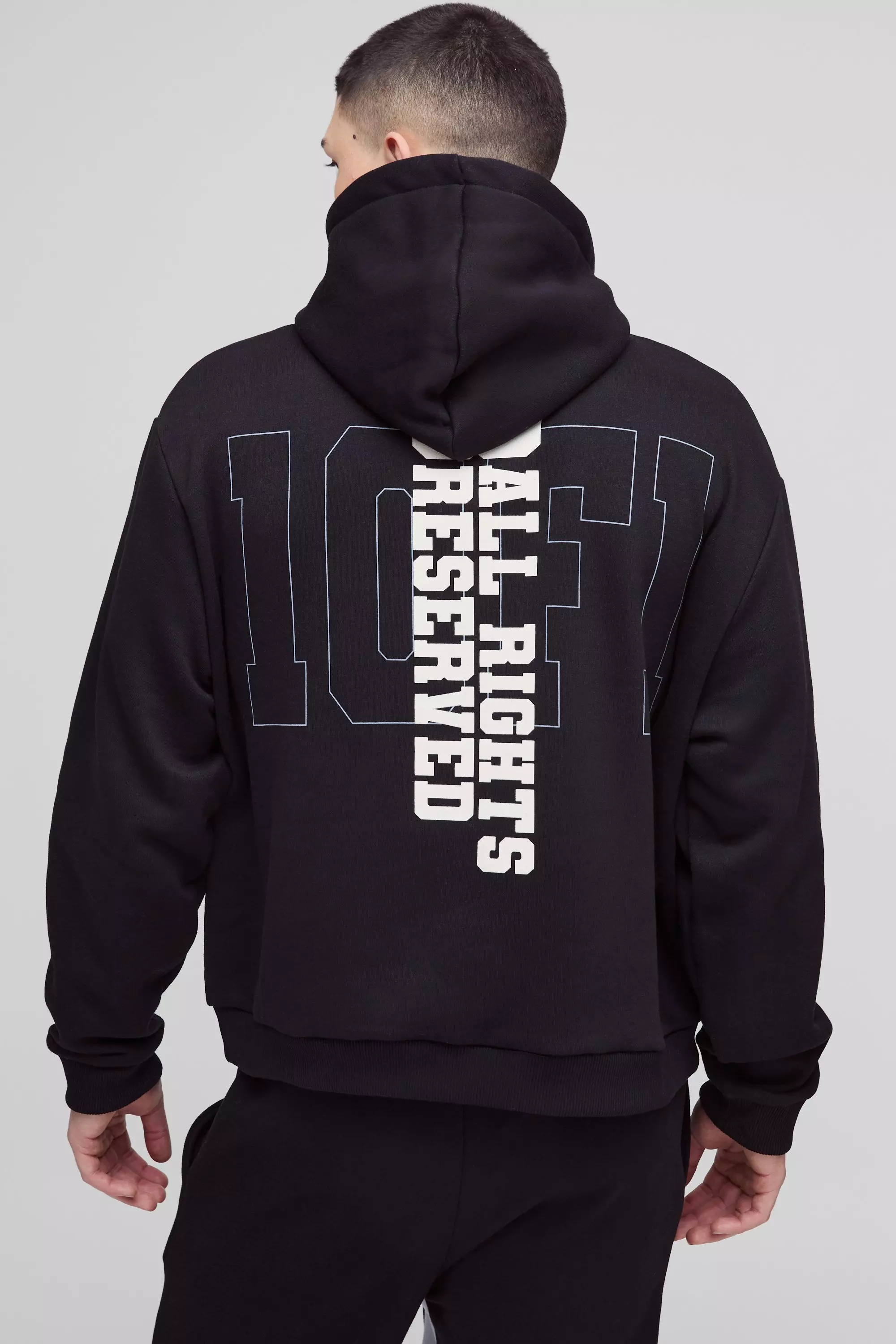Survêtement oversize universitaire - Official, Black autre image