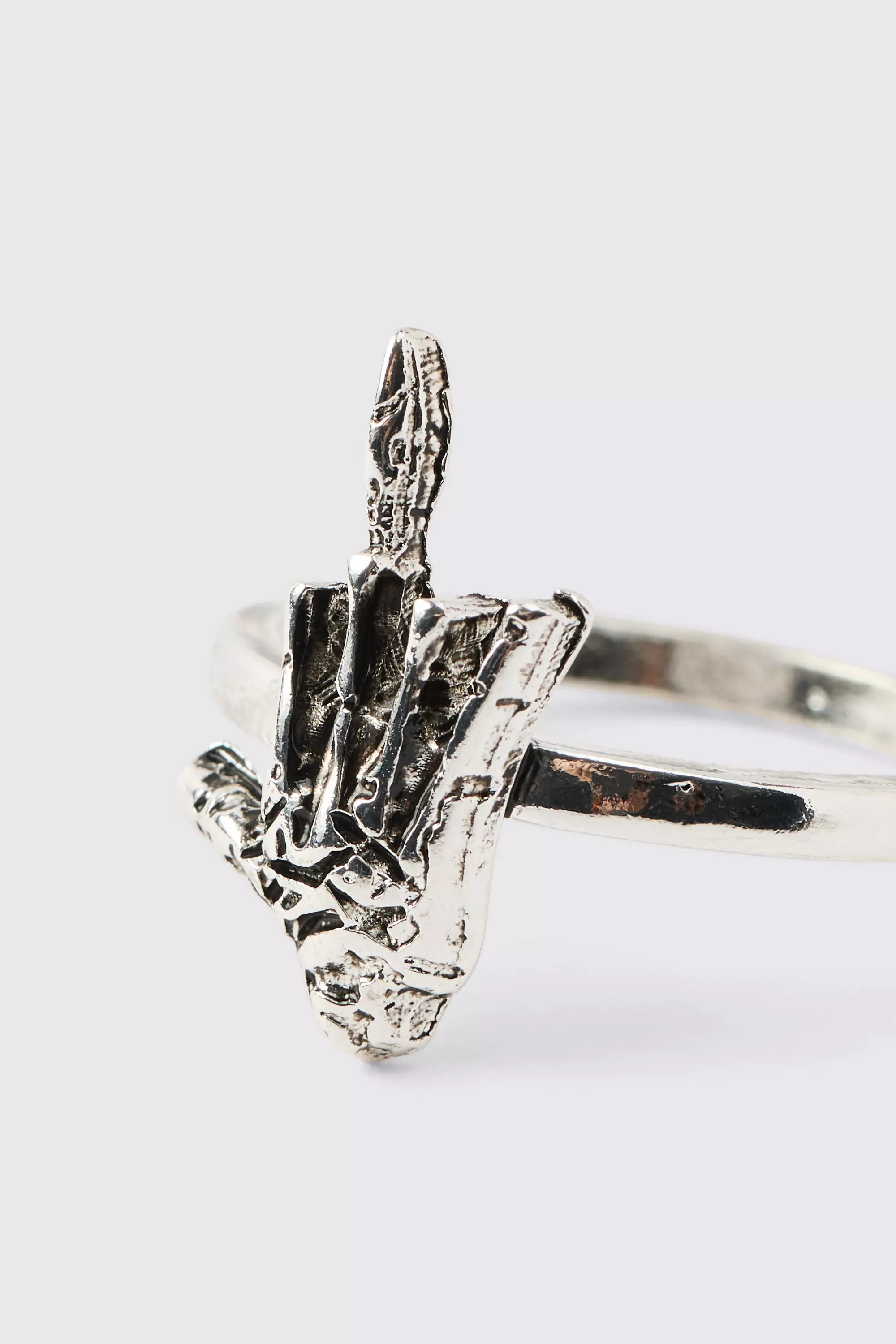 Silver Skeleton Hand Ring alternative image