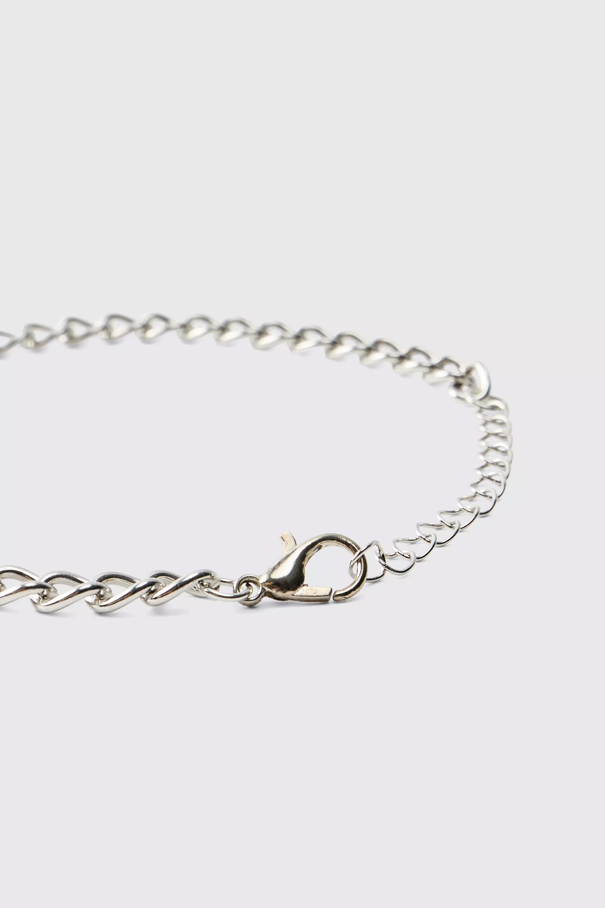 Armband mit Strass-Kreuz Anhänger, Silver alternatives Bild