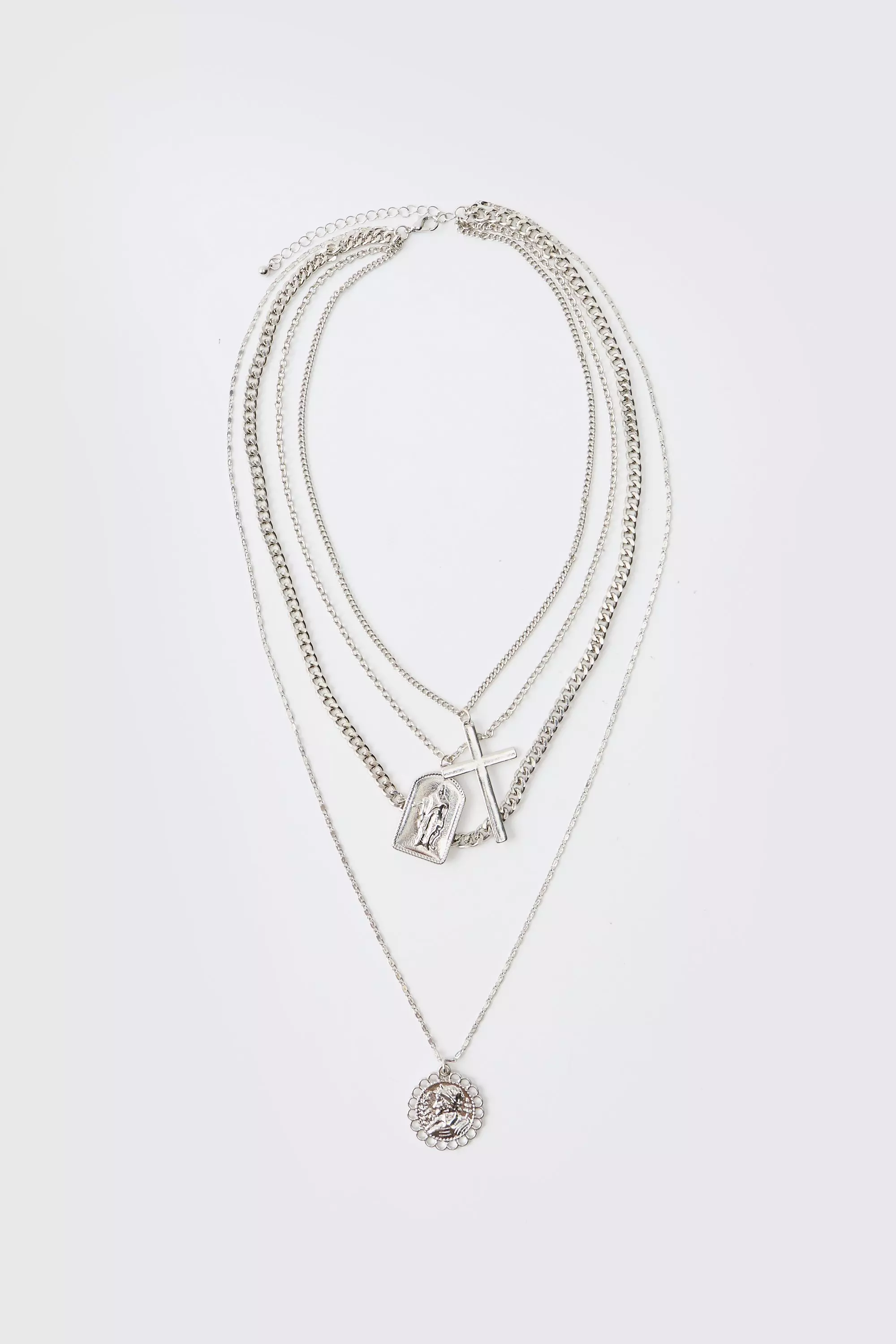 Mehrlagige Kette mit Anhängern, Silver alternatives Bild