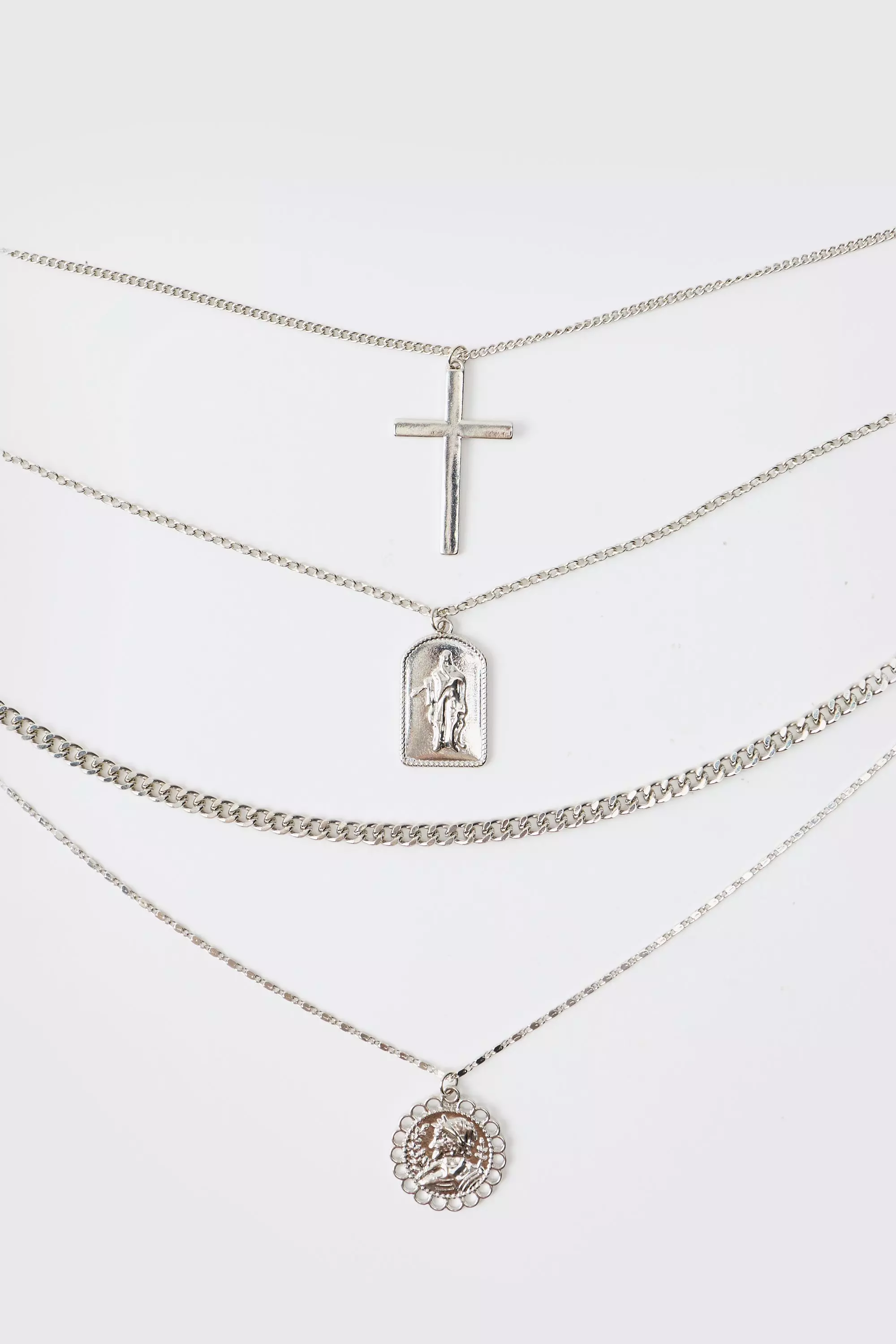 Mehrlagige Kette mit Anhängern, Silver alternatives Bild