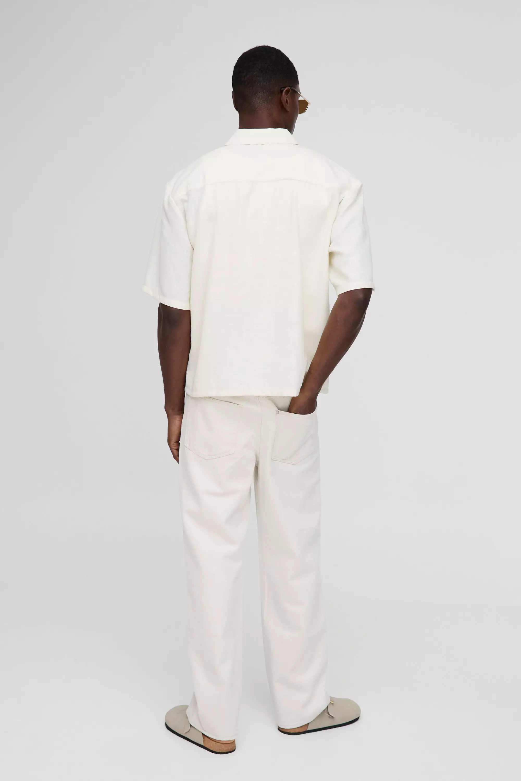 Chemise oversize à manches 3/4, Natural autre image