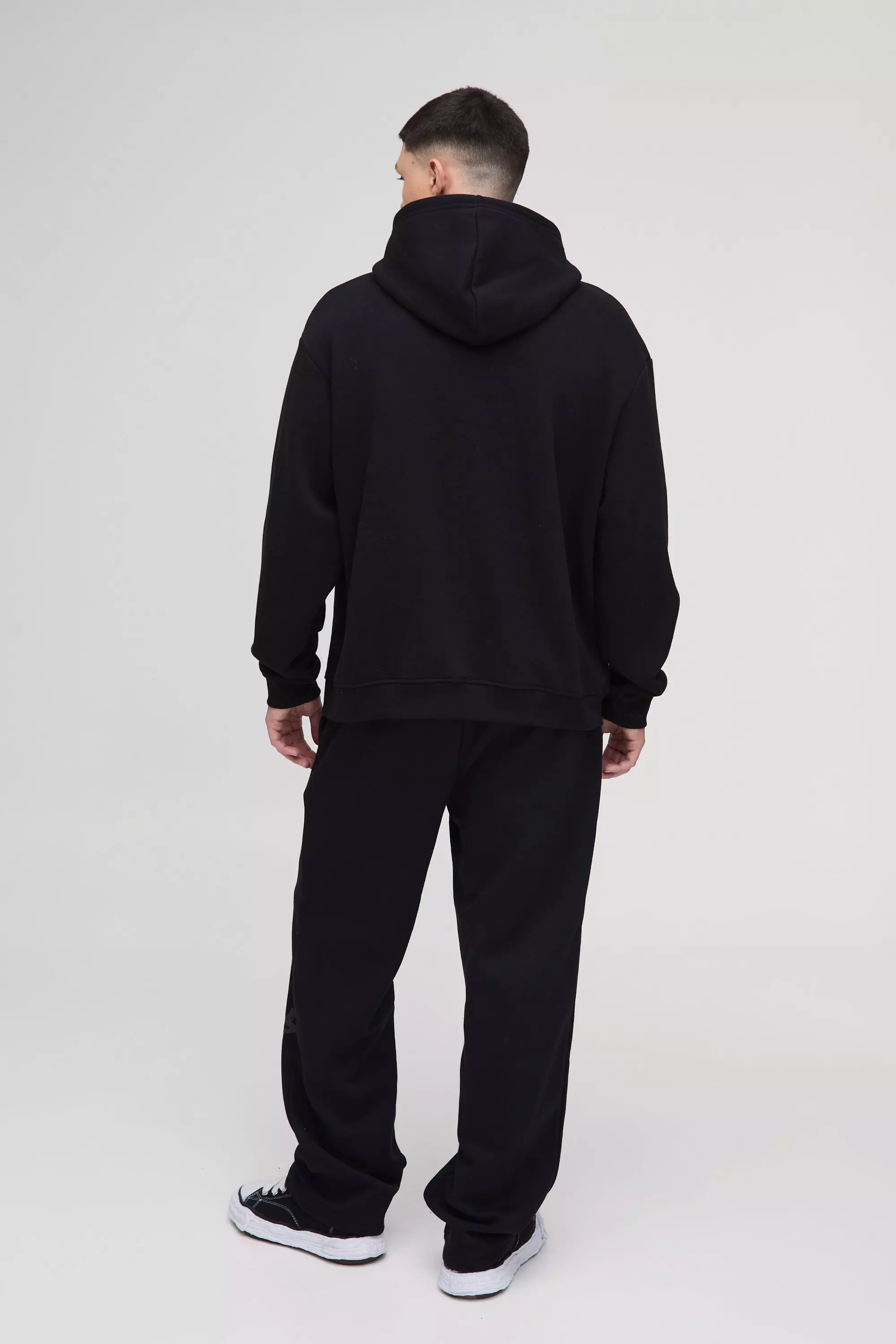 Oversize Jogginghose mit Homme Kreuz Print, Black alternatives Bild