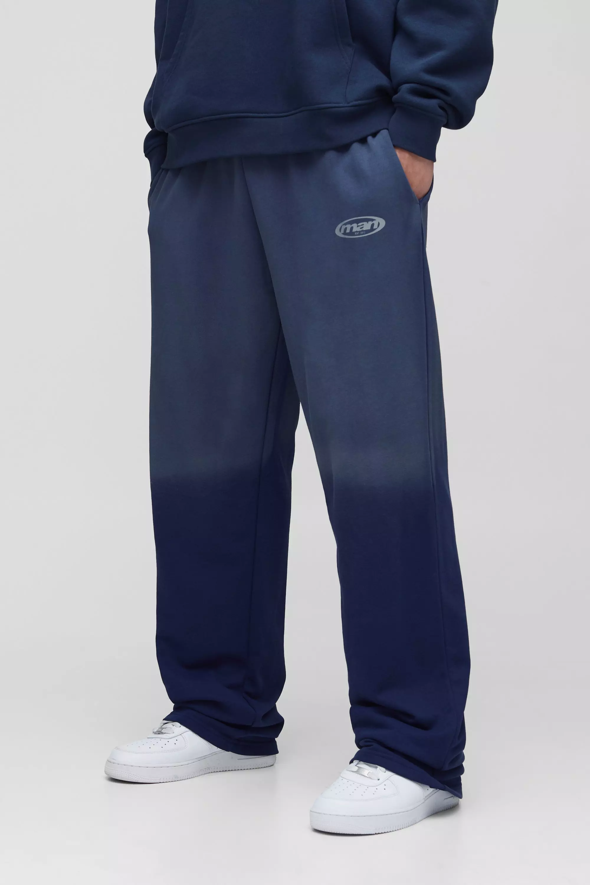 Navy Tall Spray Wash Print Relaxed Joggers alternative image
