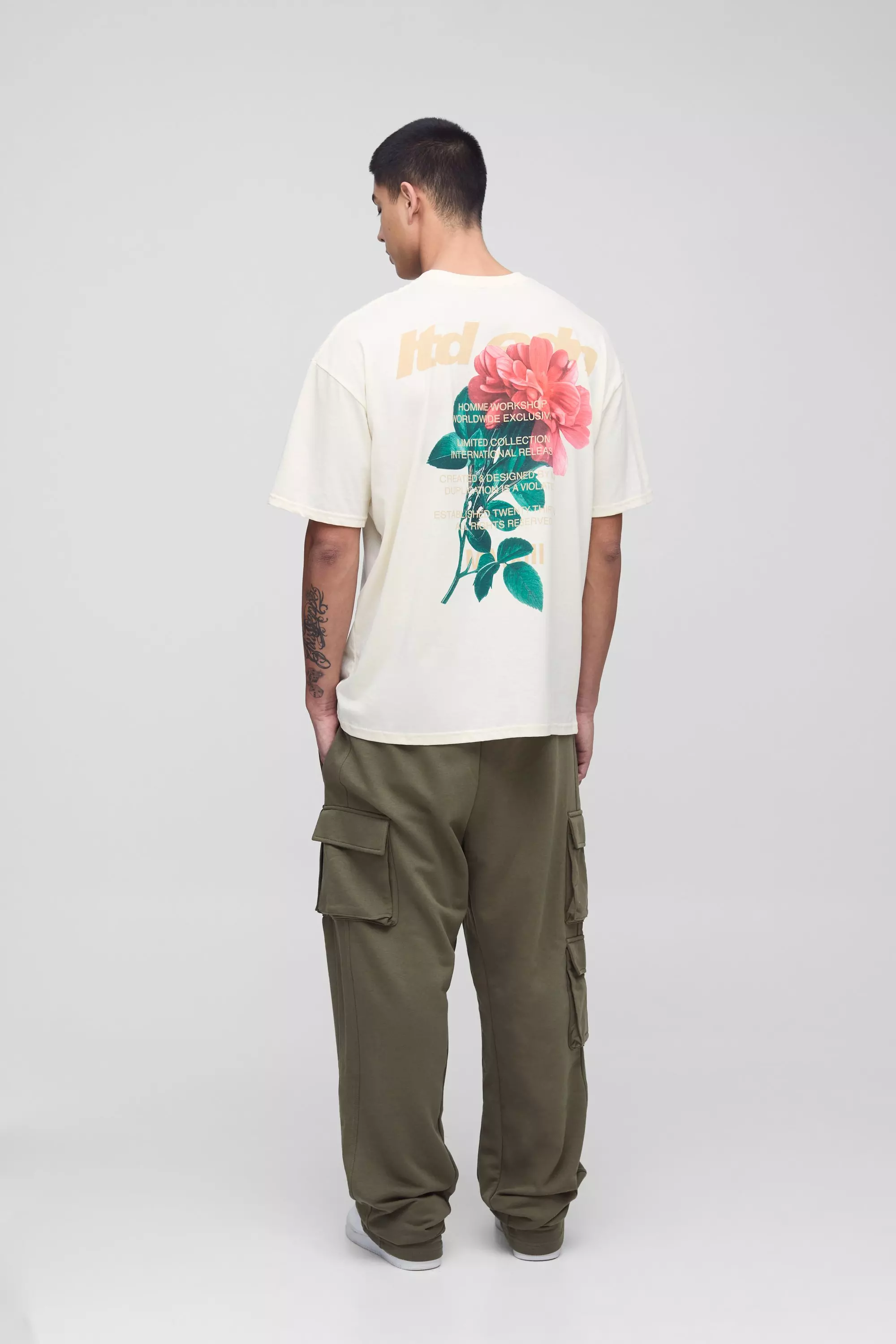 Tall - Jogging cargo oversize, Khaki autre image