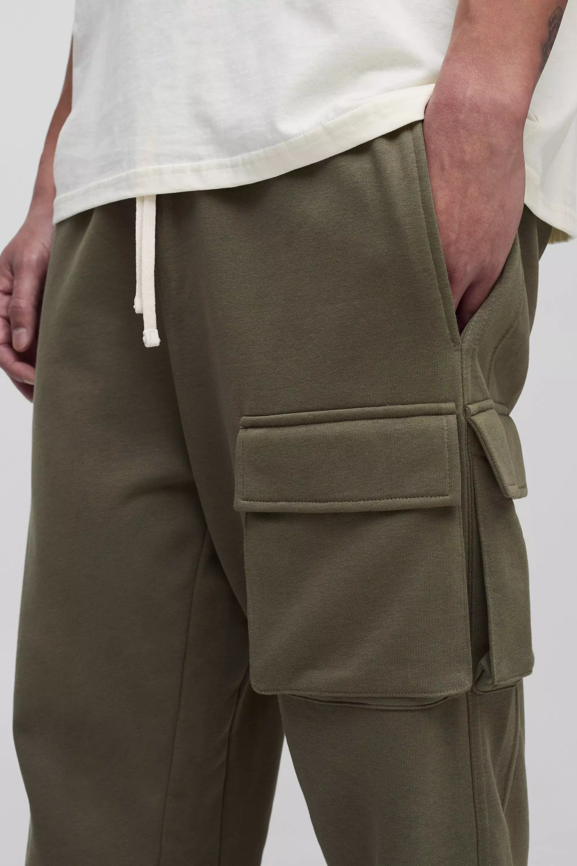 Tall - Jogging cargo oversize, Khaki autre image