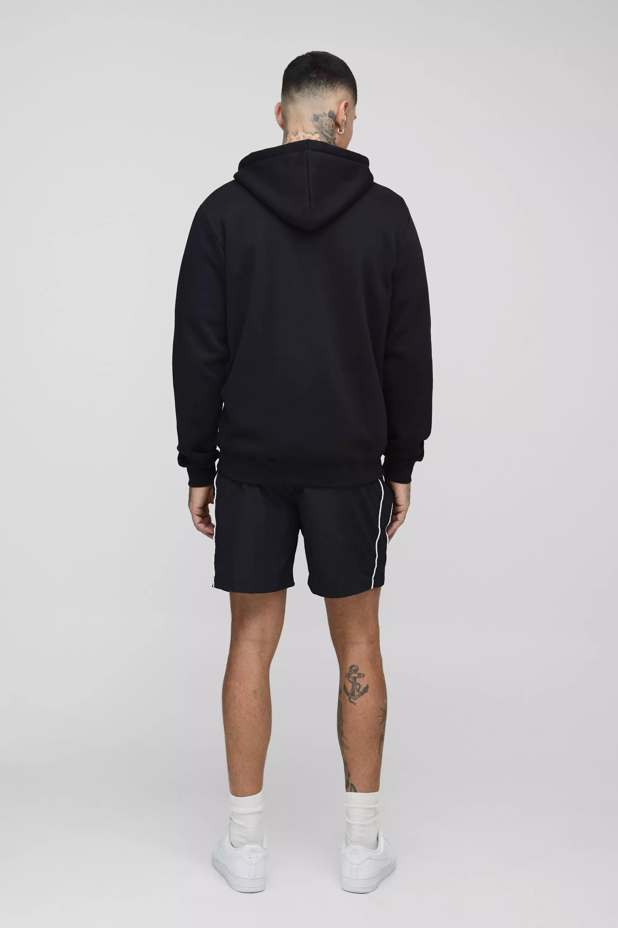 Pantaloncini Tall in nylon con cordoncino, Black immagine alternativa