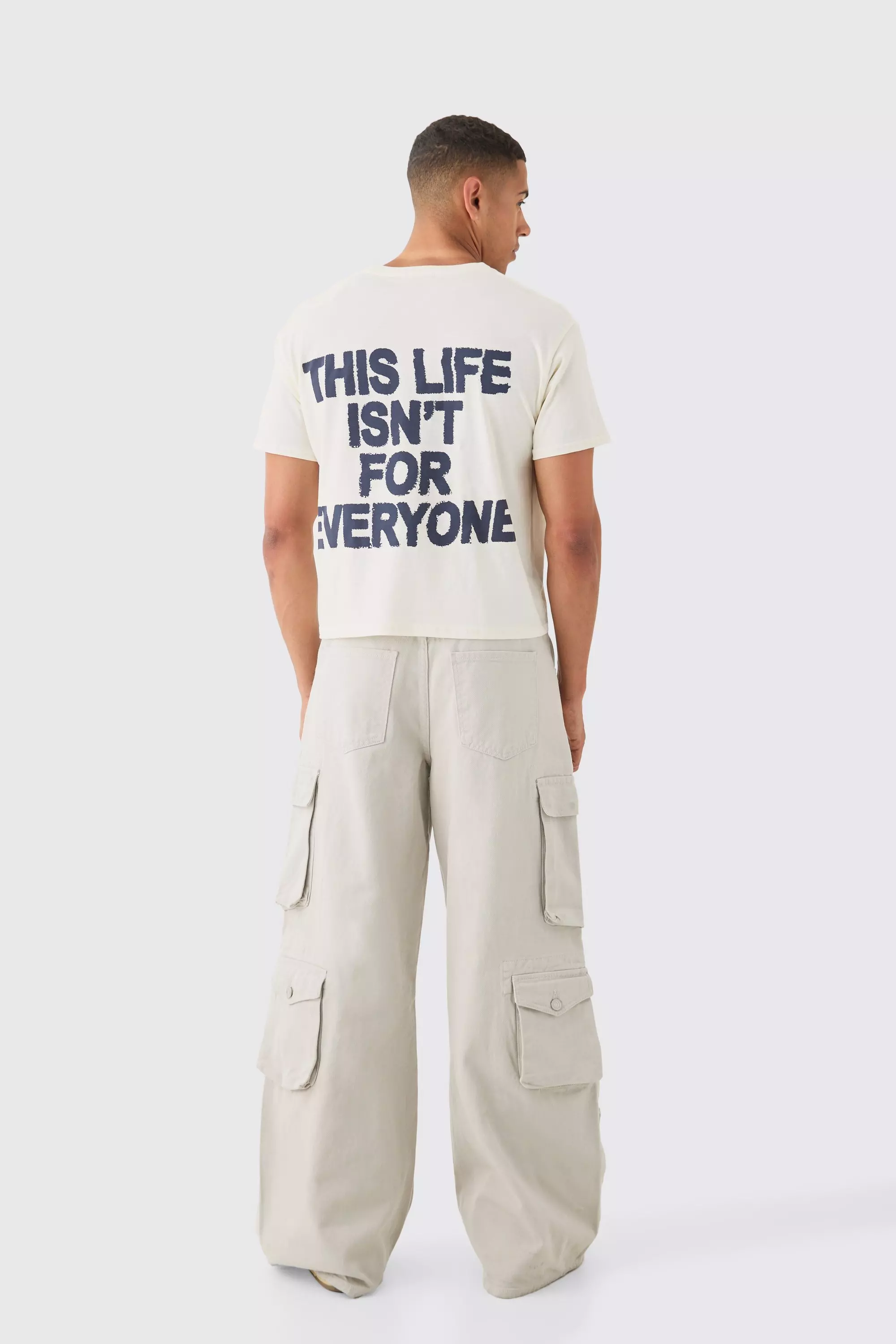 Extreme Baggy Rigid Multi Cargo Pocket Jean | boohooMAN USA