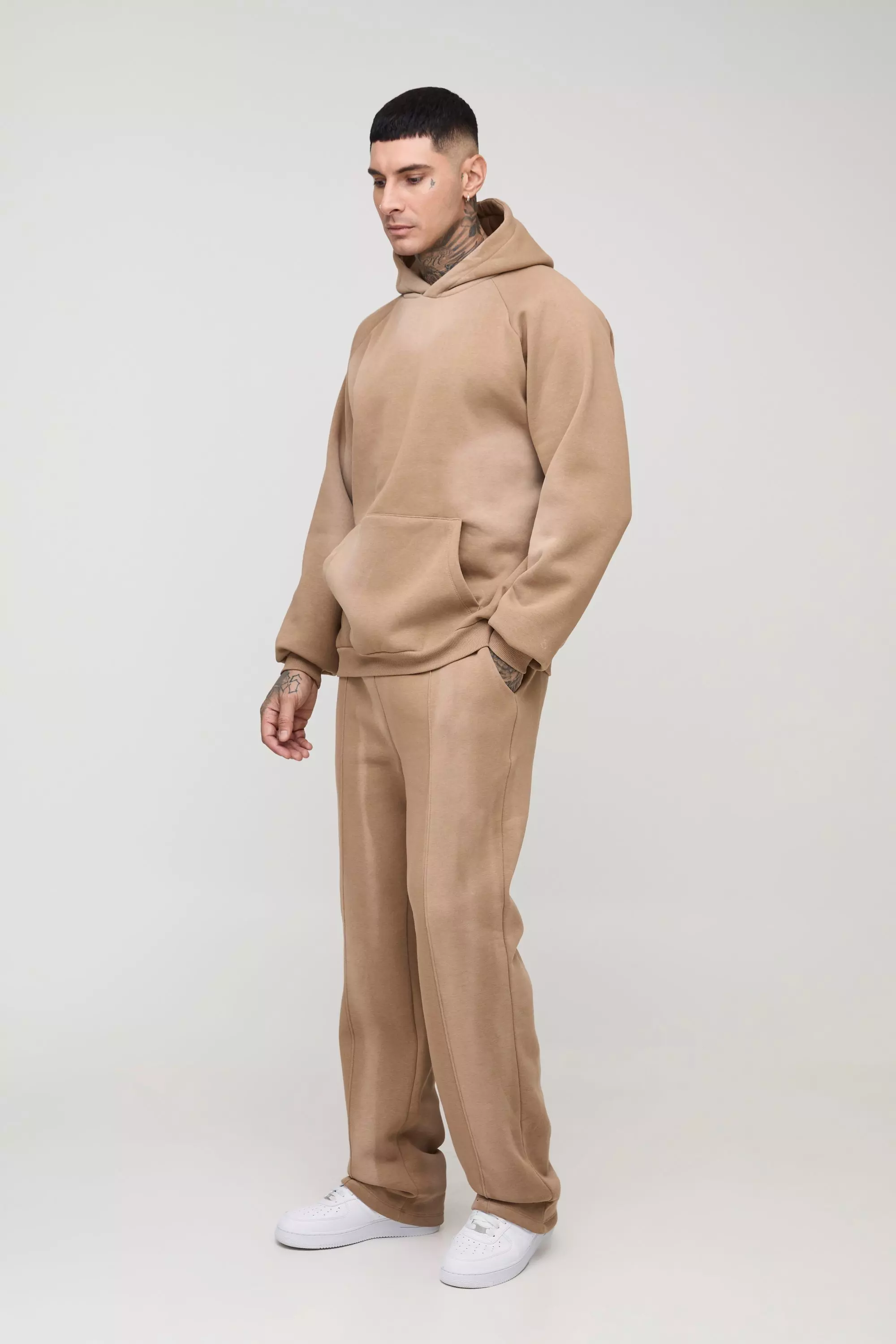 Tall - Survêtement oversize délavé à manches raglan, Brown autre image
