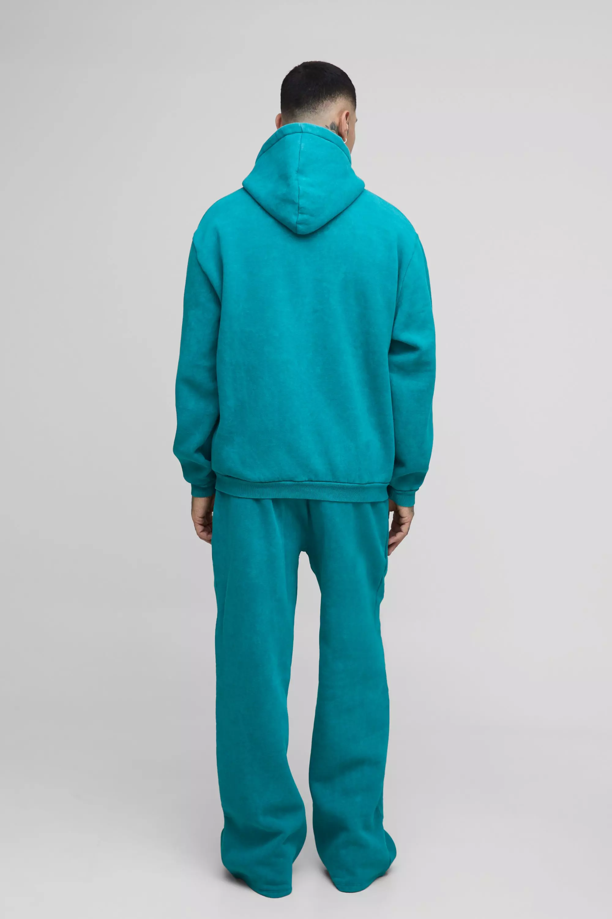 Tall - Survêtement oversize délavé à imprimé étoile, Teal autre image