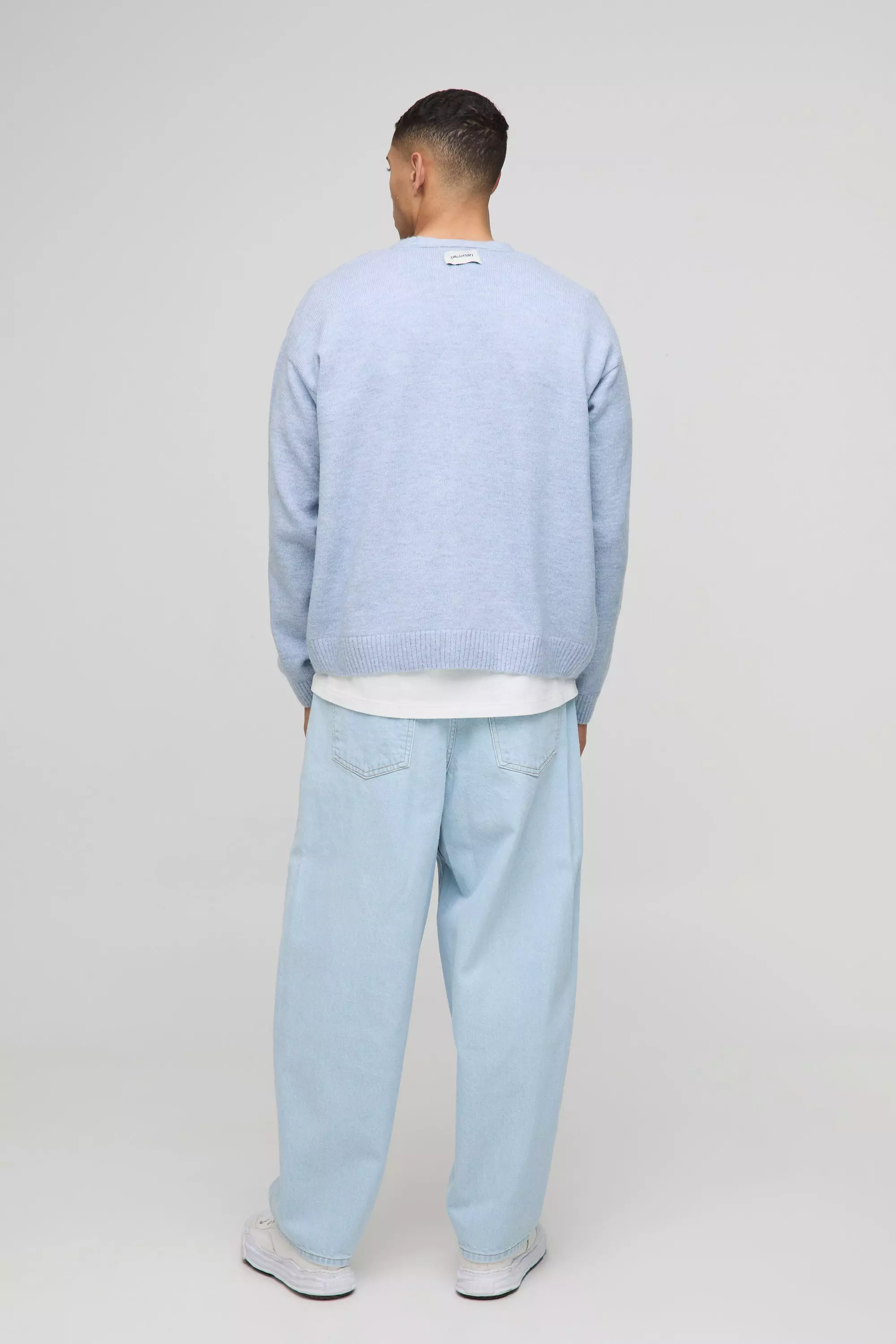 Balloon Fit Ice Blue Washed Jeans alternative image