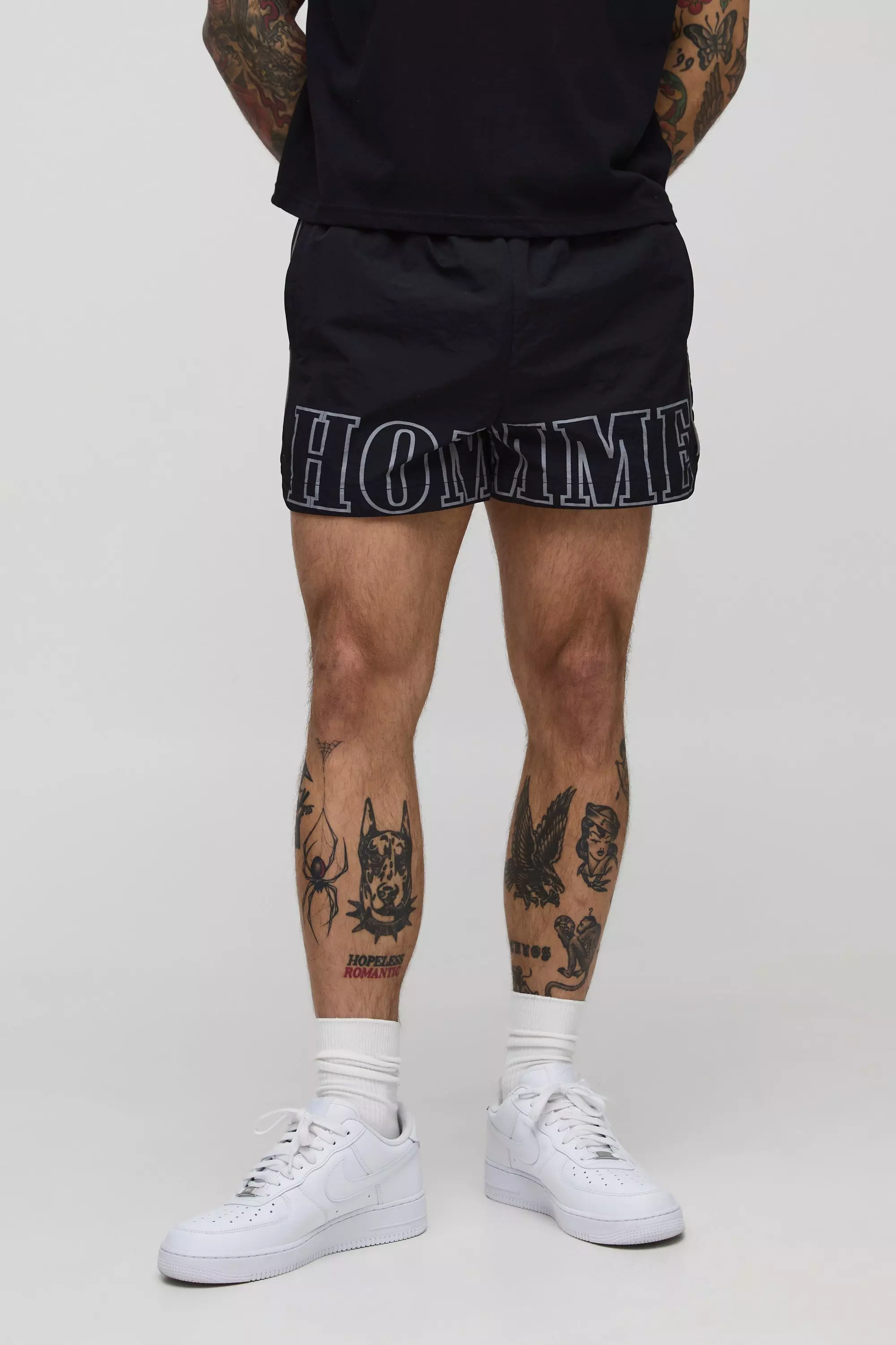 Short de combat imprimé en nylon, Black autre image