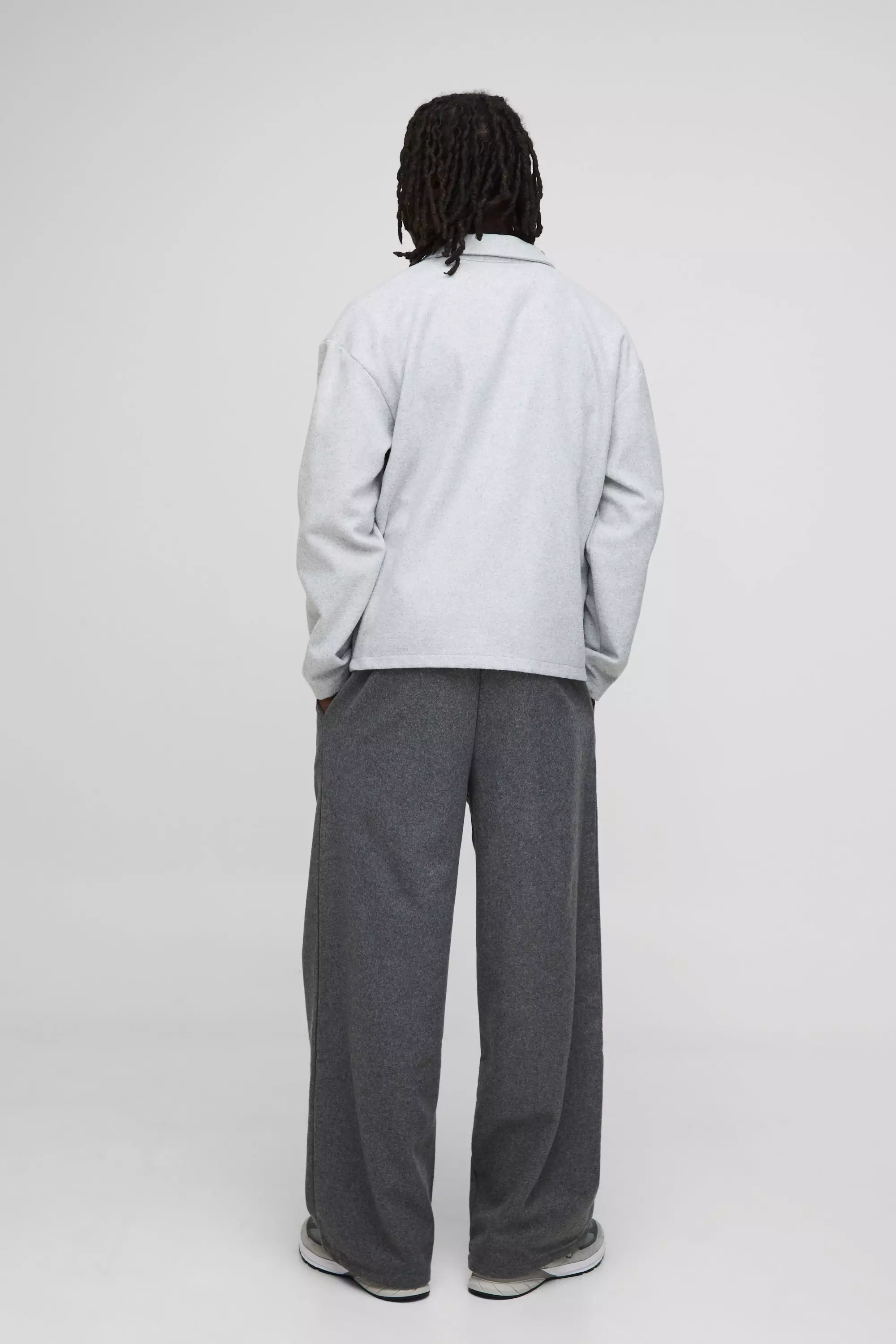 Relaxed Fit Split Hem Open Stitch Stripe Knitted Sweatpants | boohooMAN USA