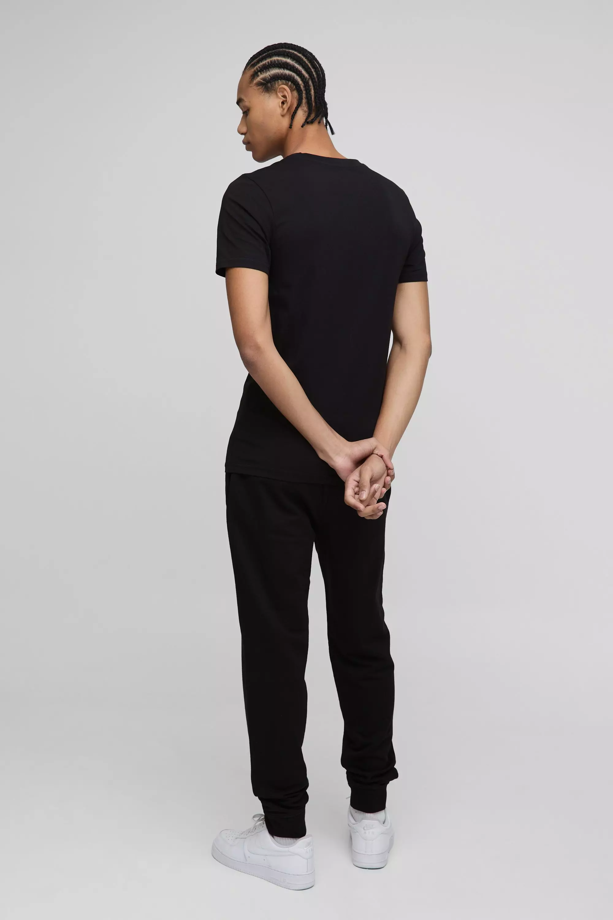 Black 260GSM Loopback Basic Regular Fit Jogger alternative image