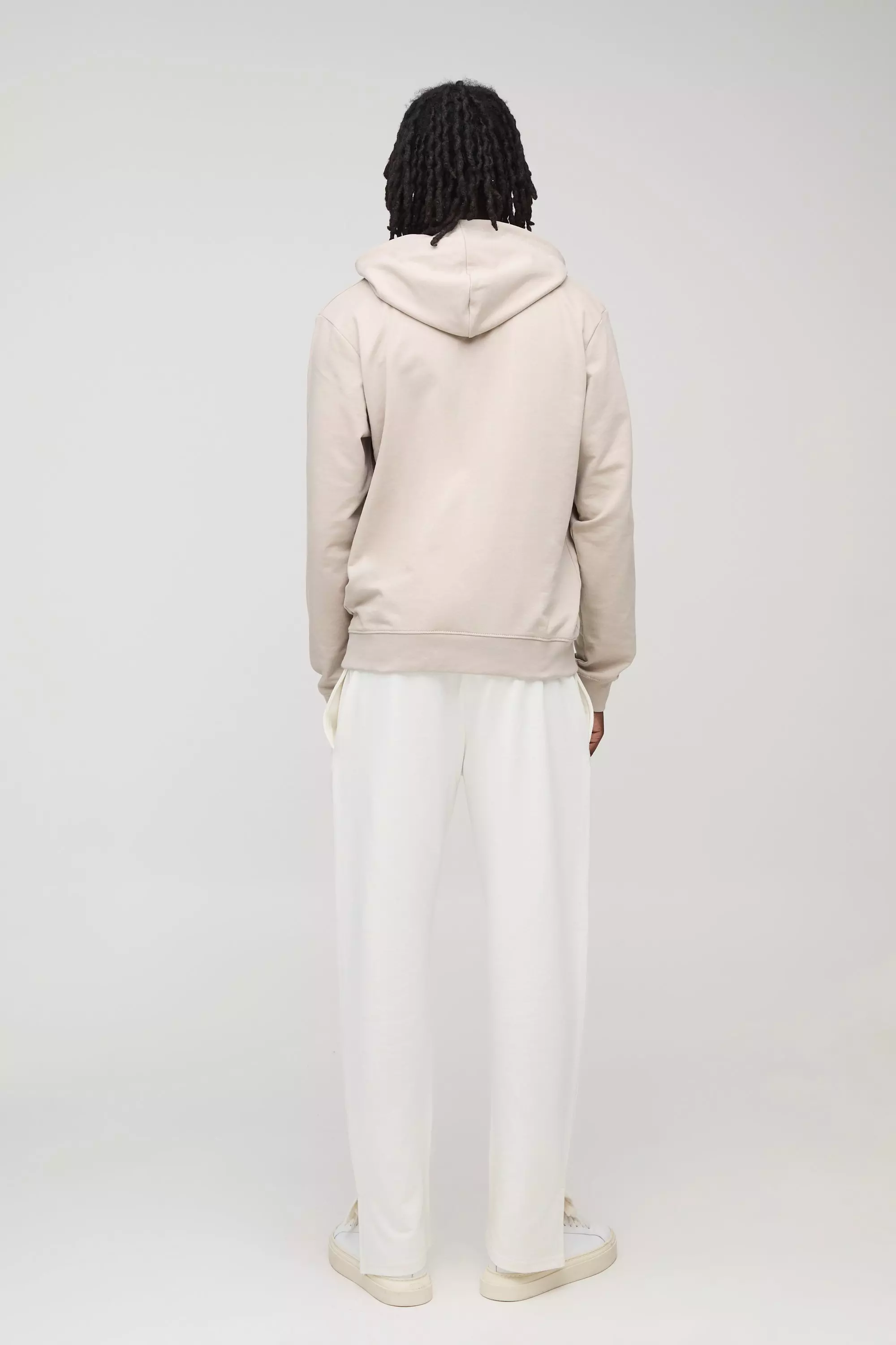 Ecru 260GSM Loopback Basic Regular Fit Split Hem Sweatpants alternative image