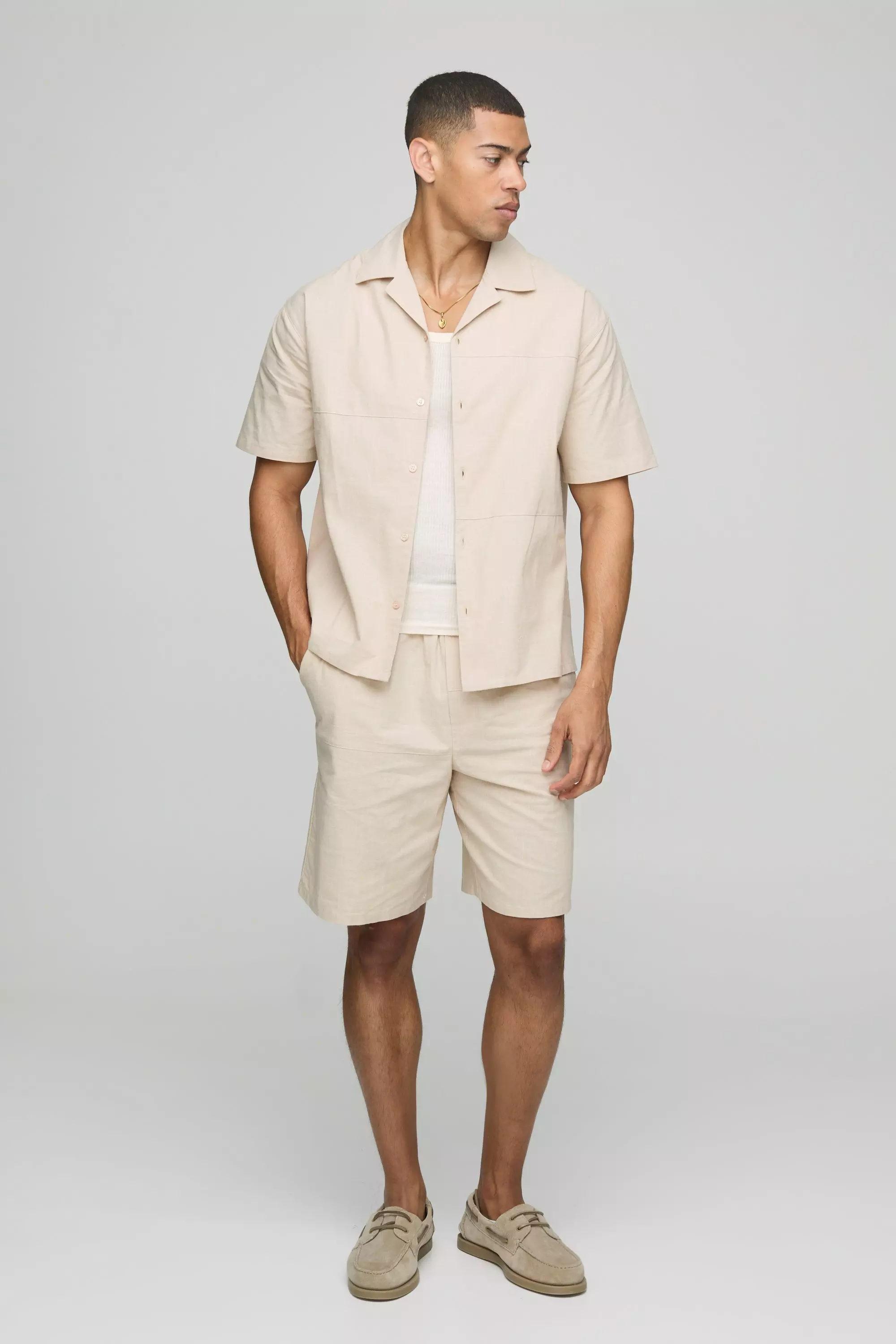 Ensemble oversize à découpe et couture, Natural autre image