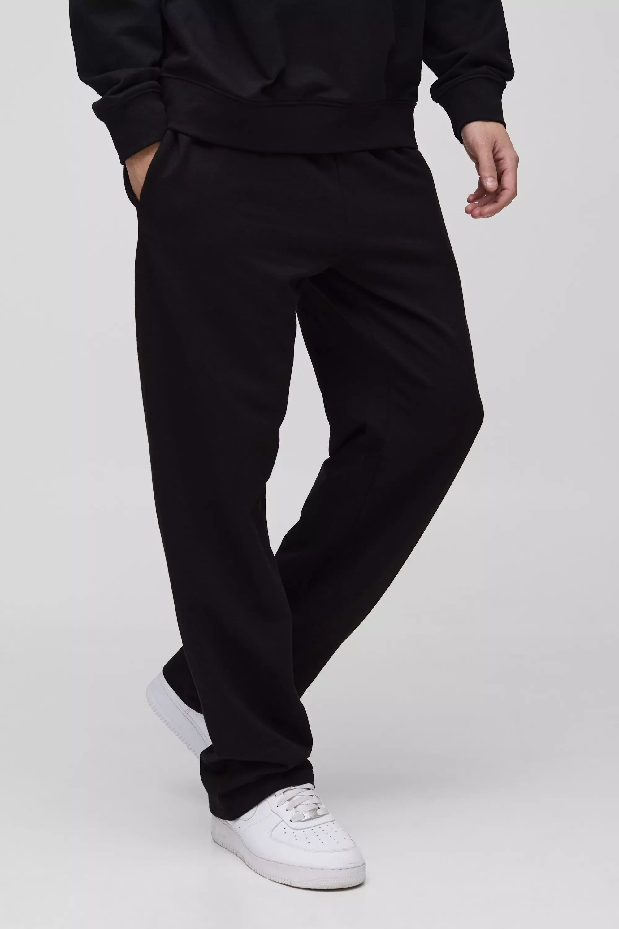 Black 260GSM Loopback Basic Straight Leg Jogger alternative image