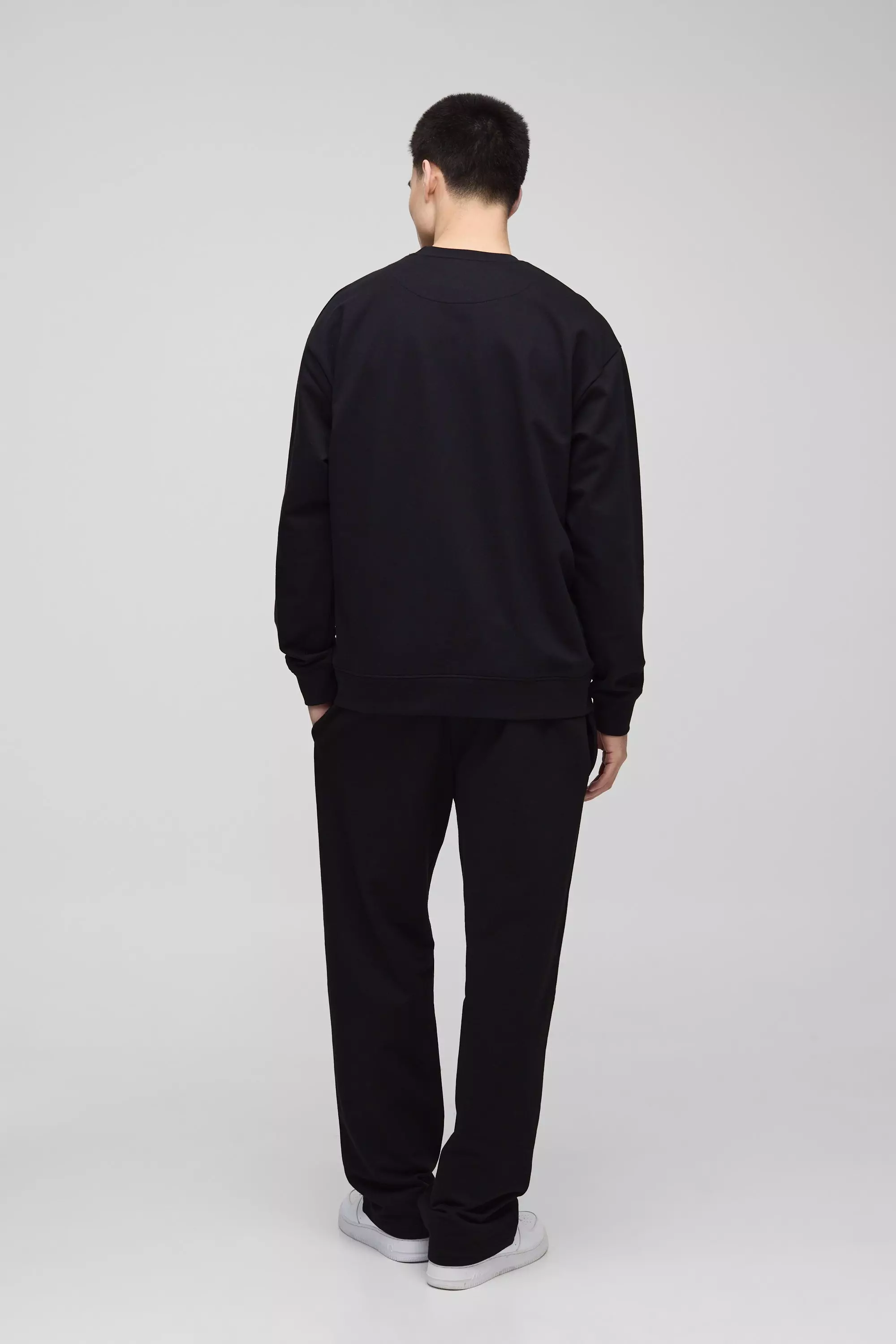 Black 260GSM Loopback Basic Straight Leg Jogger alternative image