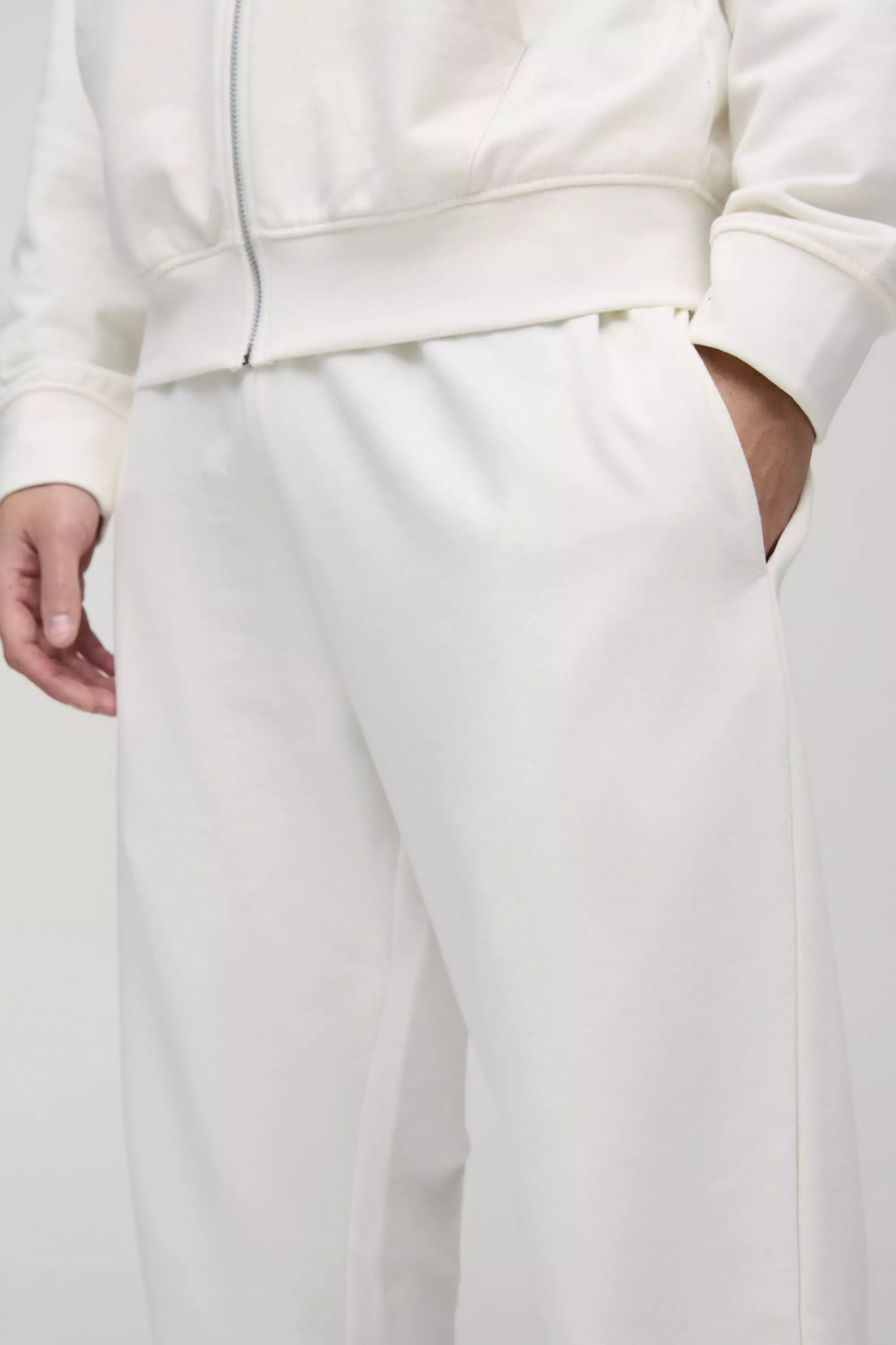 Ecru 260GSM Loopback Basic Straight Fit Jogger alternative image